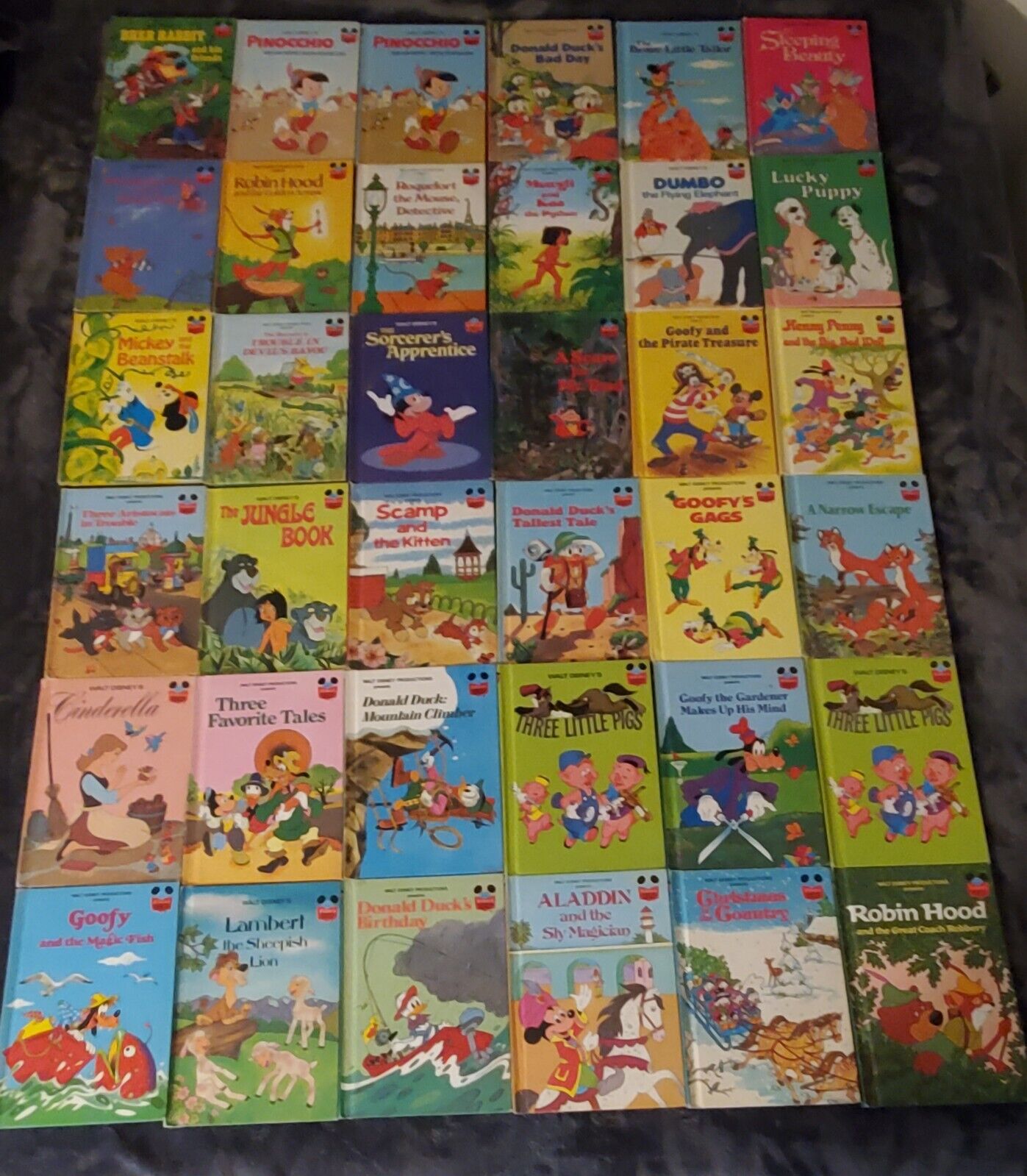 78 Disney Wonderful World of Reading Minnie Pluto Goofy Mickey Cinderella Donald