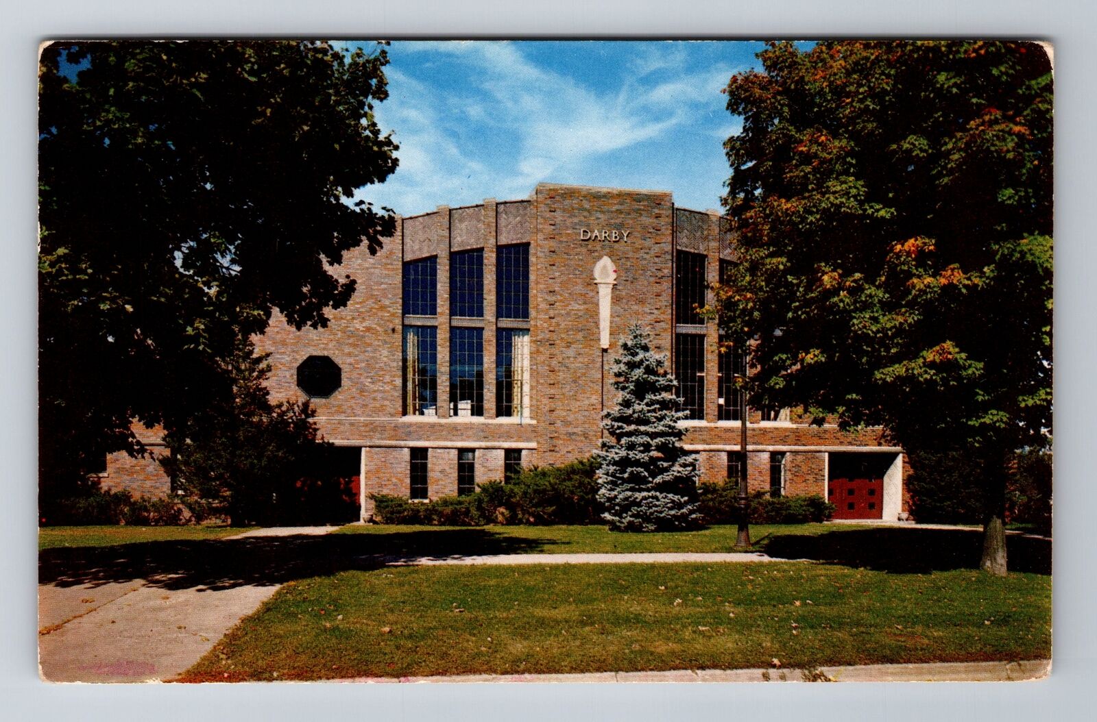 Grinnell IA- Iowa, Darby Gymnasium, Antique, Vintage Souvenir Postcard