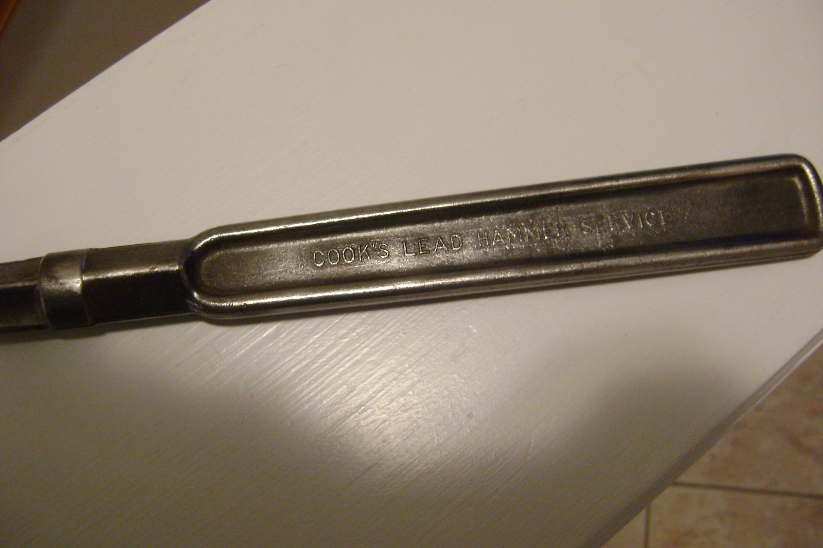 VINTAGE COOK\'S LEAD HAMMER HANDLE