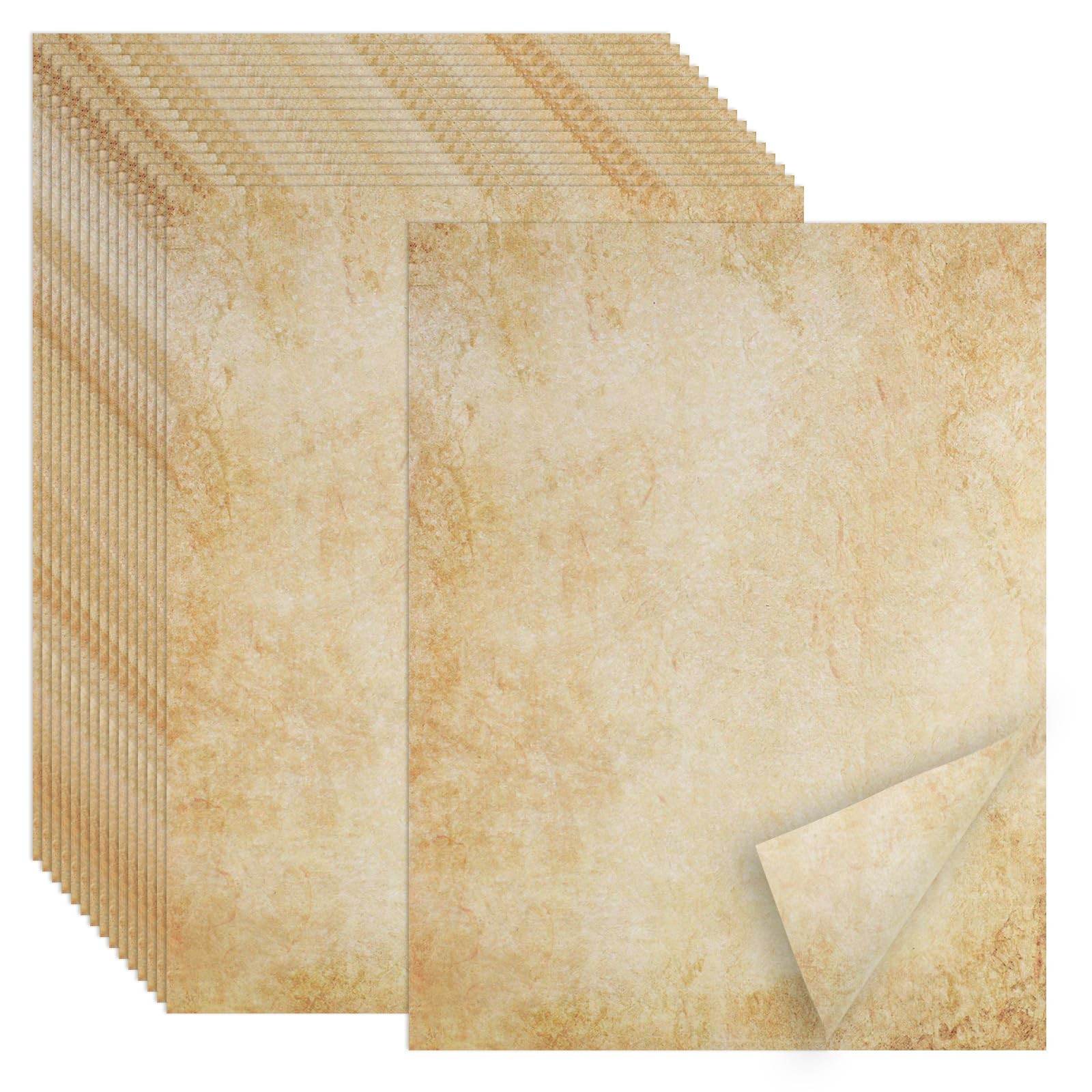 70PCS Vintage Paper 8.5 x 11 in Parchment paper for Writing Letter writing Pape