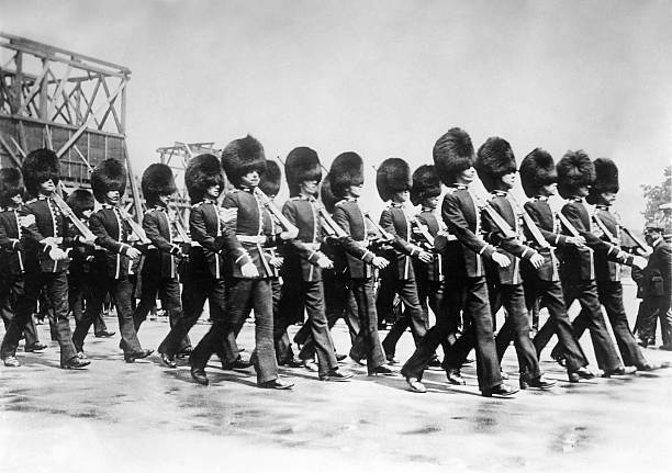 British Army Grenadier Guards Marching 1910 OLD PHOTO