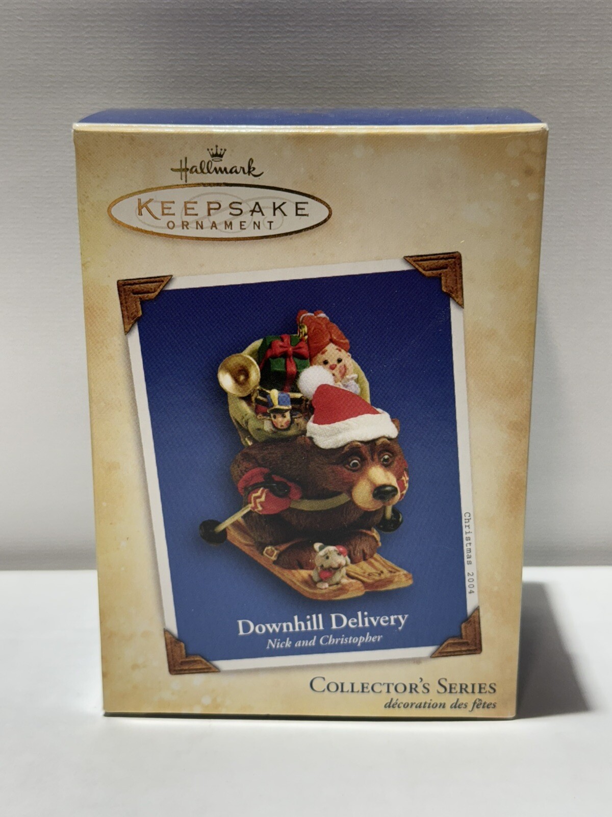 HALLMARK KEEPSAKE ORNAMENT 2004 CHRISTMAS DOWNHILL DELIVERY NEW