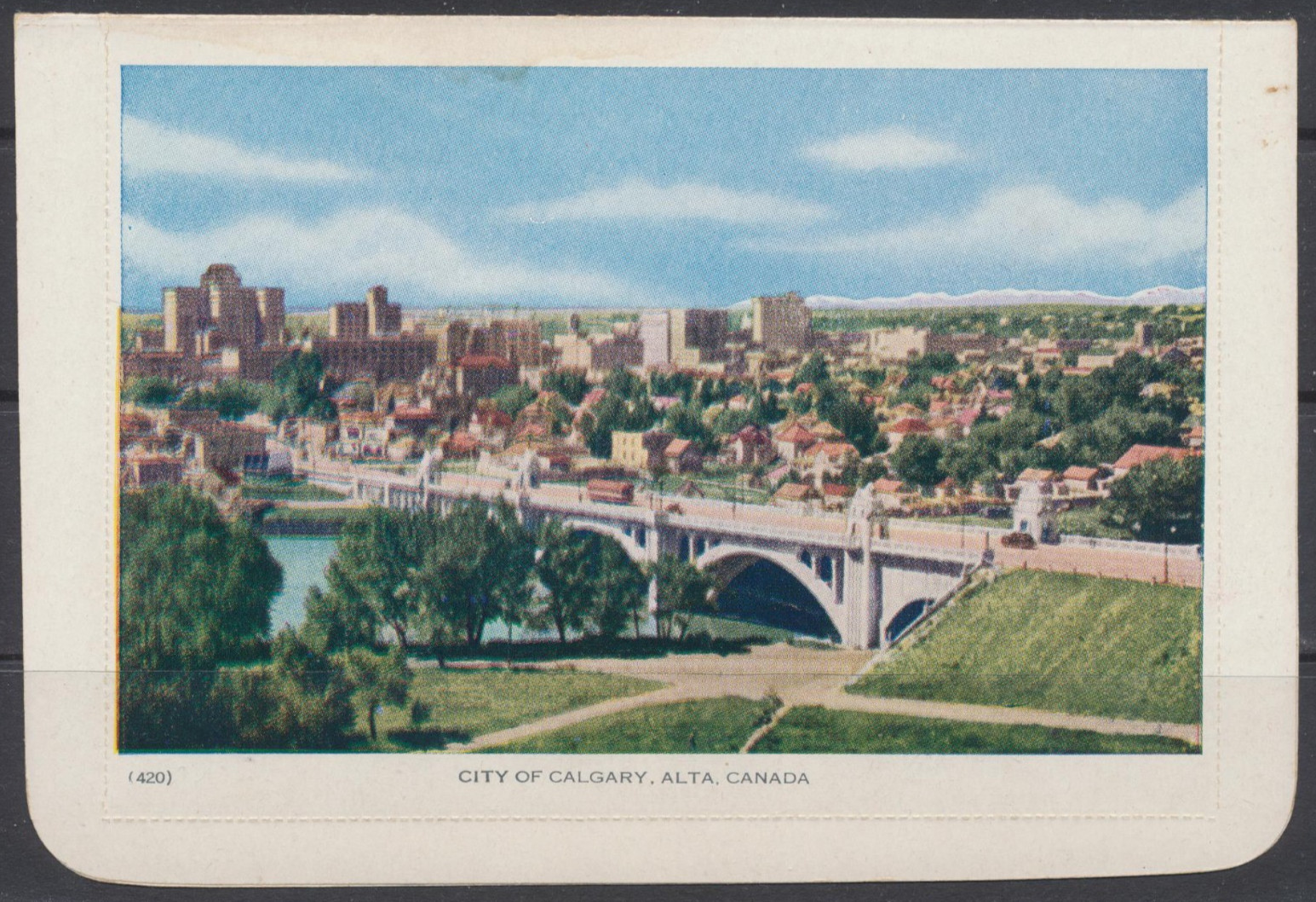 1930s-40s Canada ~ Calgary, Alta. ~ Centre St. Bridge ~ Population 90K ~ Folkard