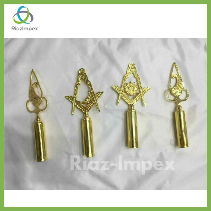 Gold Color Freemason Masonic Pole Topper, Masonic BLUE LODGE RODS & TOPS