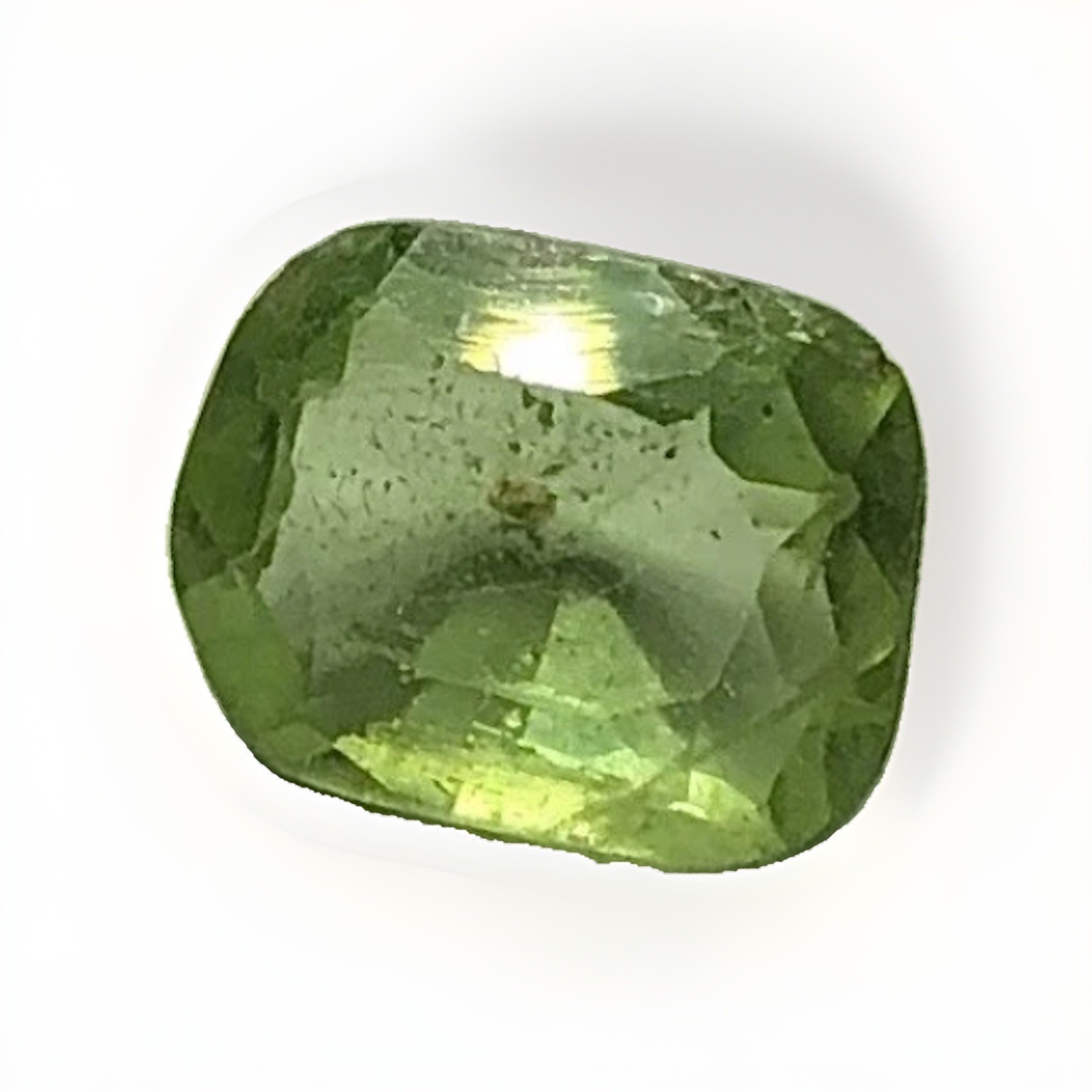 Beautiful Natural Peridot Crystal Diamond Cut Green Gemstone Genuine Specimen