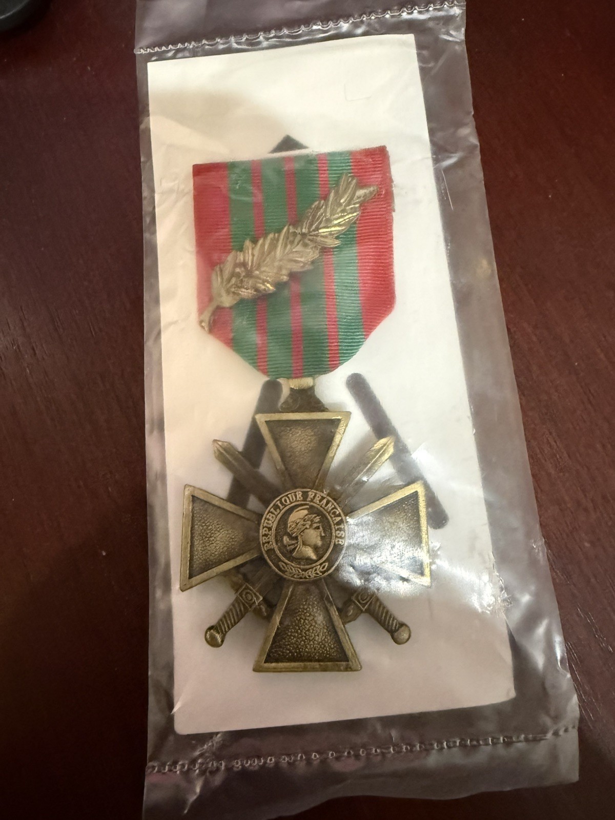 WW II French Croix de Guerre Military Medal and PALM 1939-1945