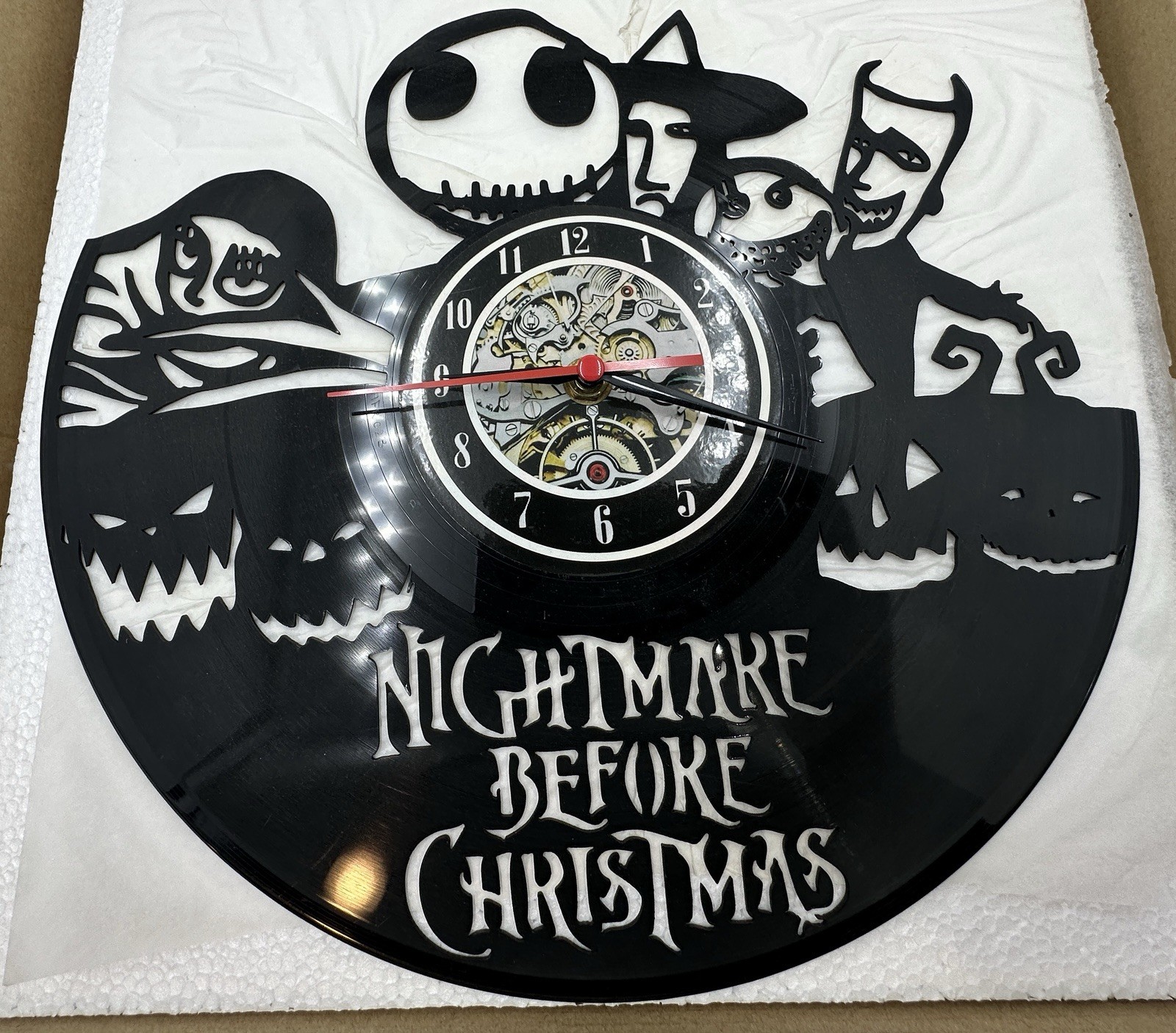 The Nightmare Before Christmas Vinyl Record Wall Clock