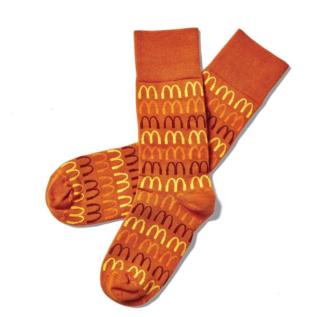 McDonald’s Repeating Retro Arches Brown Socks - NEW