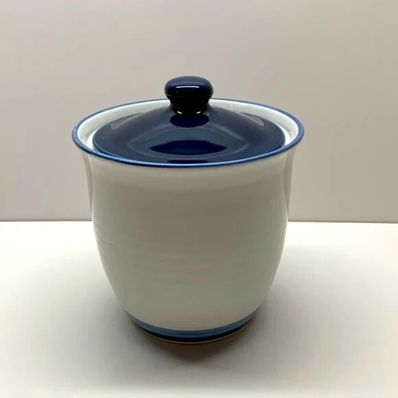 Pfaltzgraff Denim Canister Cookie Jar 6.5” stoneware