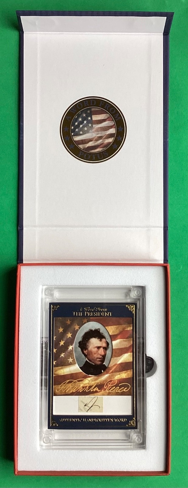 Excellent Condition 2025 Word From POTUS Franklin Pierce Handwritten Word Rare