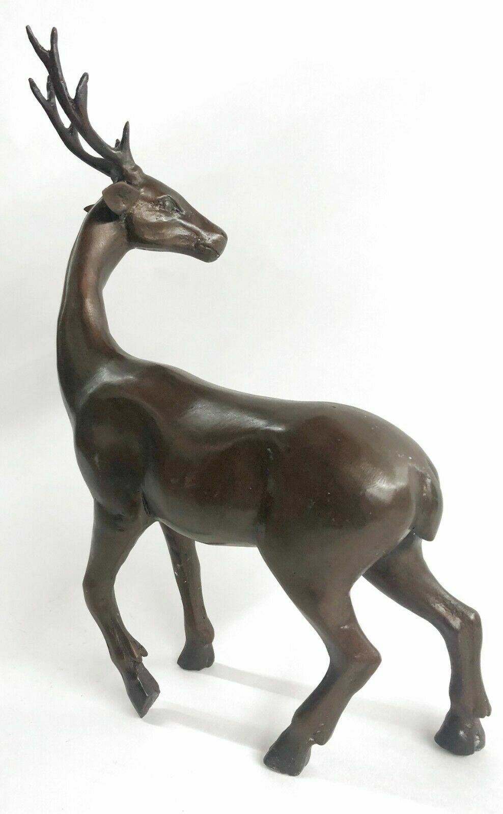 Stunning Large Numbered Antiqued Bronze Stag - Sig and Number Statue Ornament NR