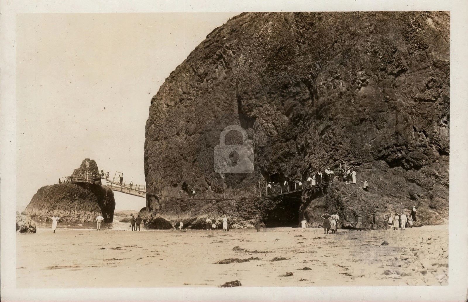 Bridge Oceanside Oregon RPPC Photo Postcard COPY Bridge Oceanside Oregon RPPC Photo Postcard COPY