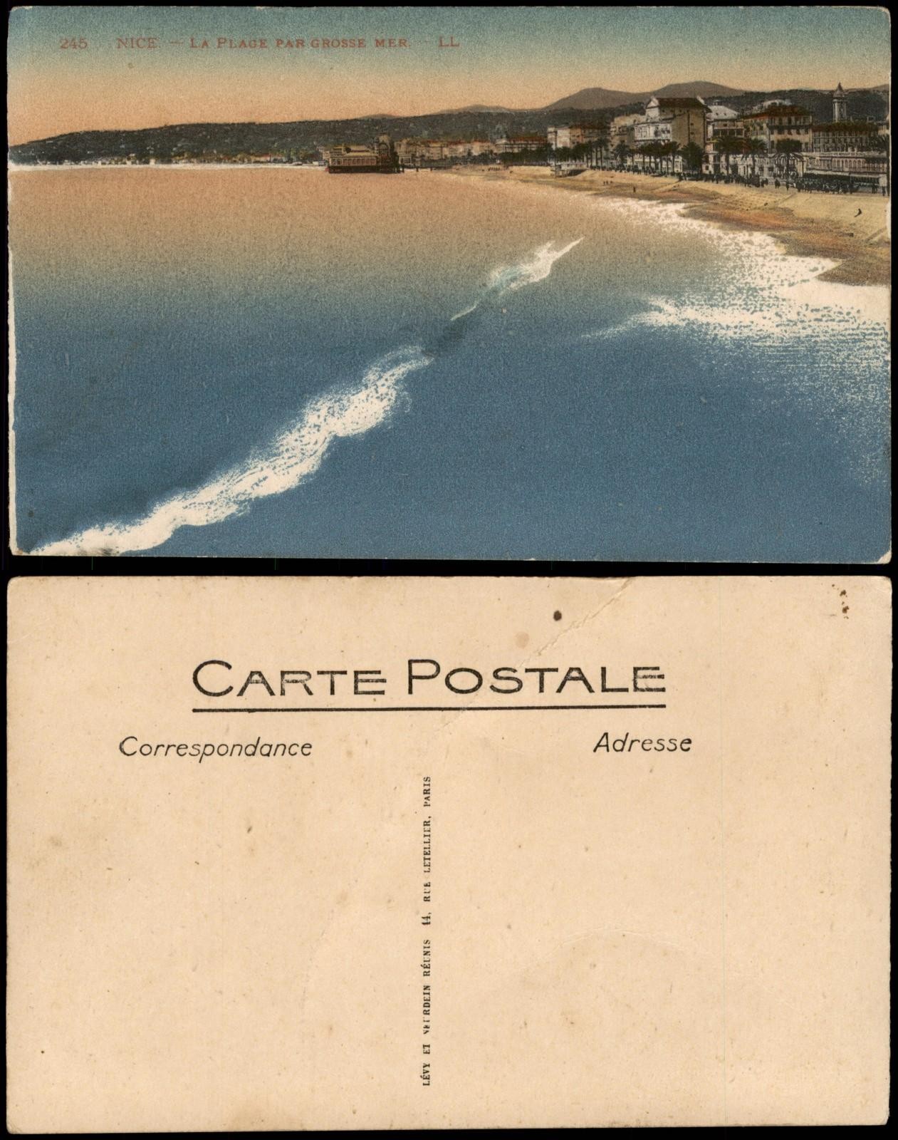 CPA Nice Nice Beach LA PLAGE PAR LARGE MER 1910