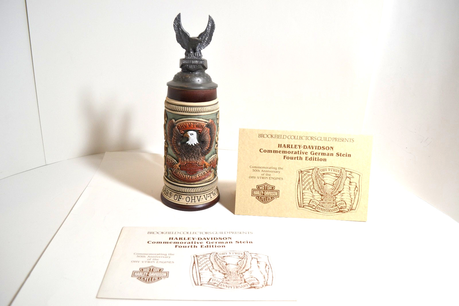 HARLEY DAVIDSON NOS COLLECTIBLE 1986 4TH EDITION GERMAN STEIN V TWIN