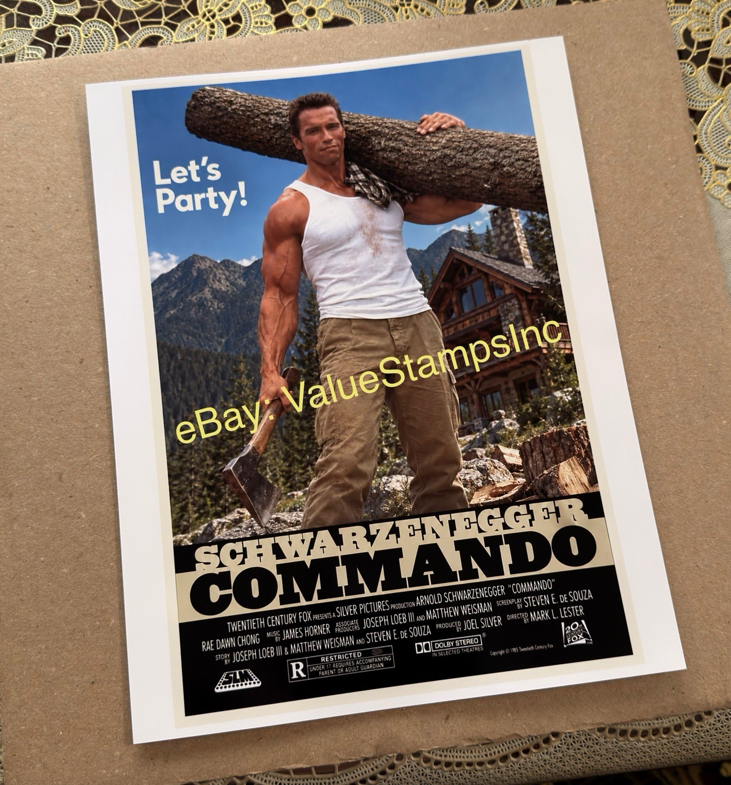 Commando 1985 Movie Poster Photo Print 8.5x11 Arnold Schwarzenegger 1980’s 