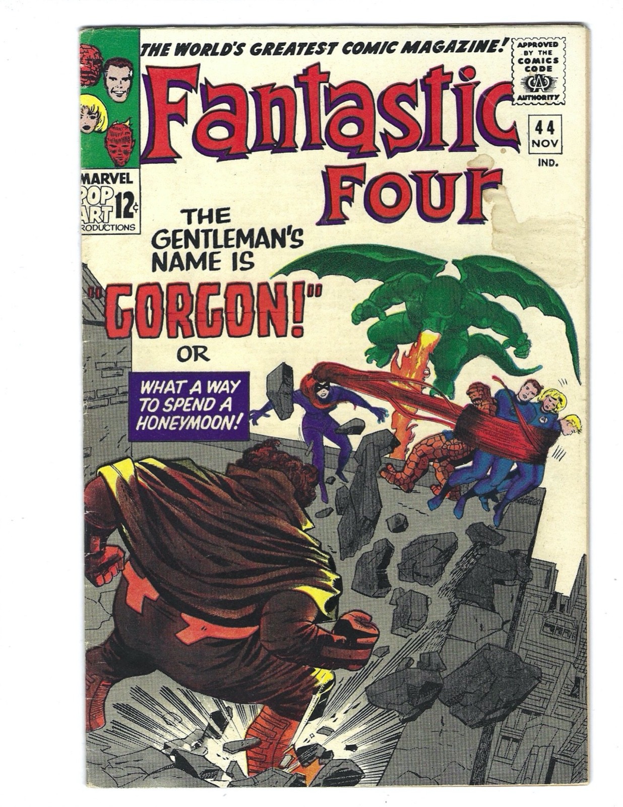Fantastic Four #44 1965 Flat tight glossy VG/FN or better 1st Gorgon Combine