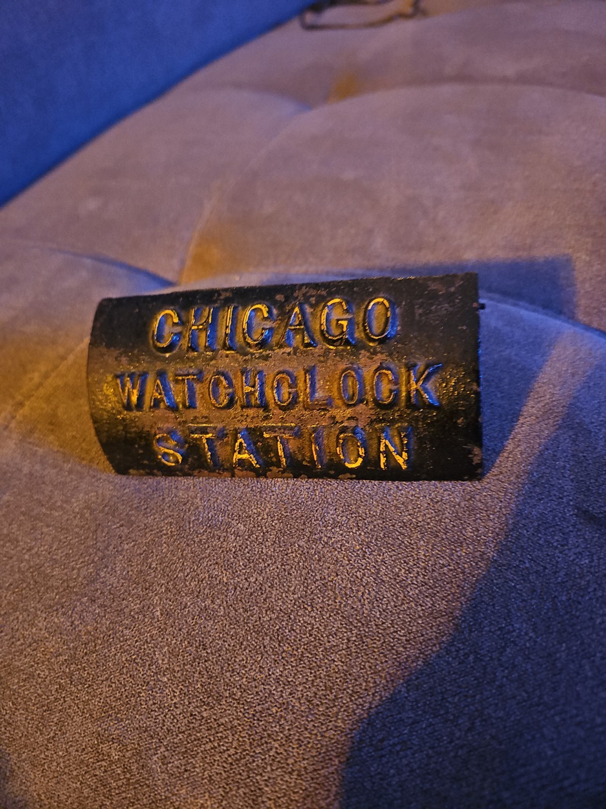vintage cast-iron Chicago Watchclock Station Watchman's Box.