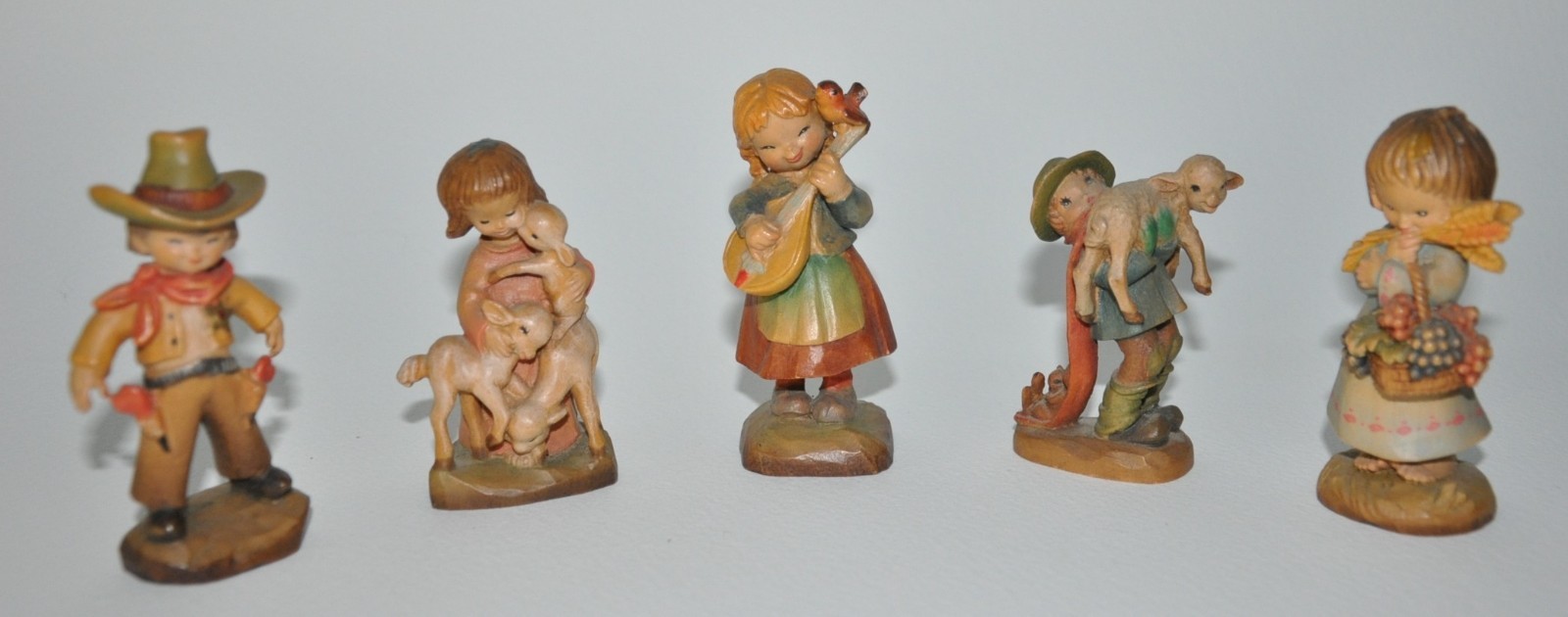 5 ANRI Juan Ferrandiz 3 Inch Figurine Assortment - Wood Carving