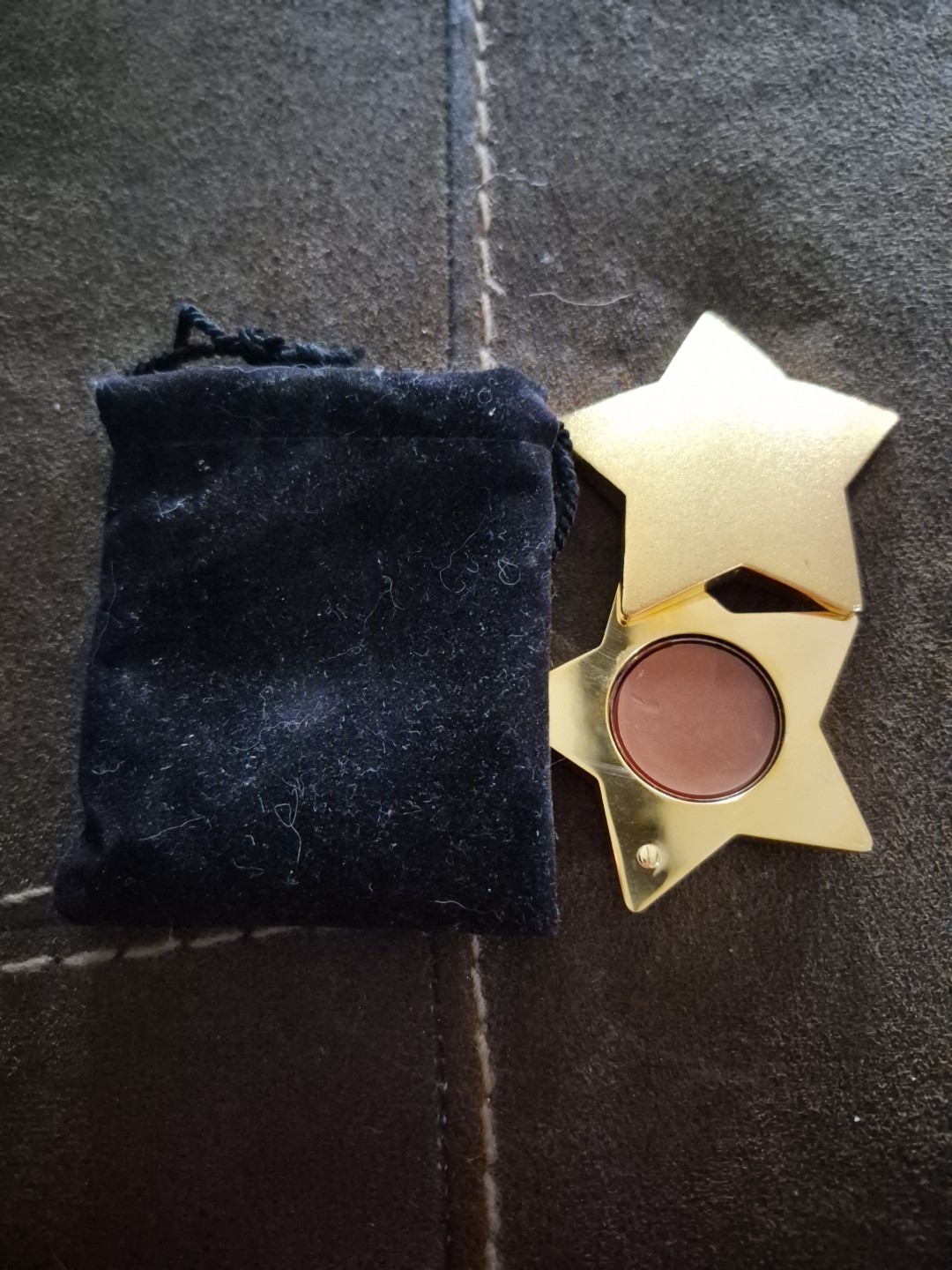 Esteel Lauder Shining Star Beautiful Solid Perfume Compact Vinage With Pouch