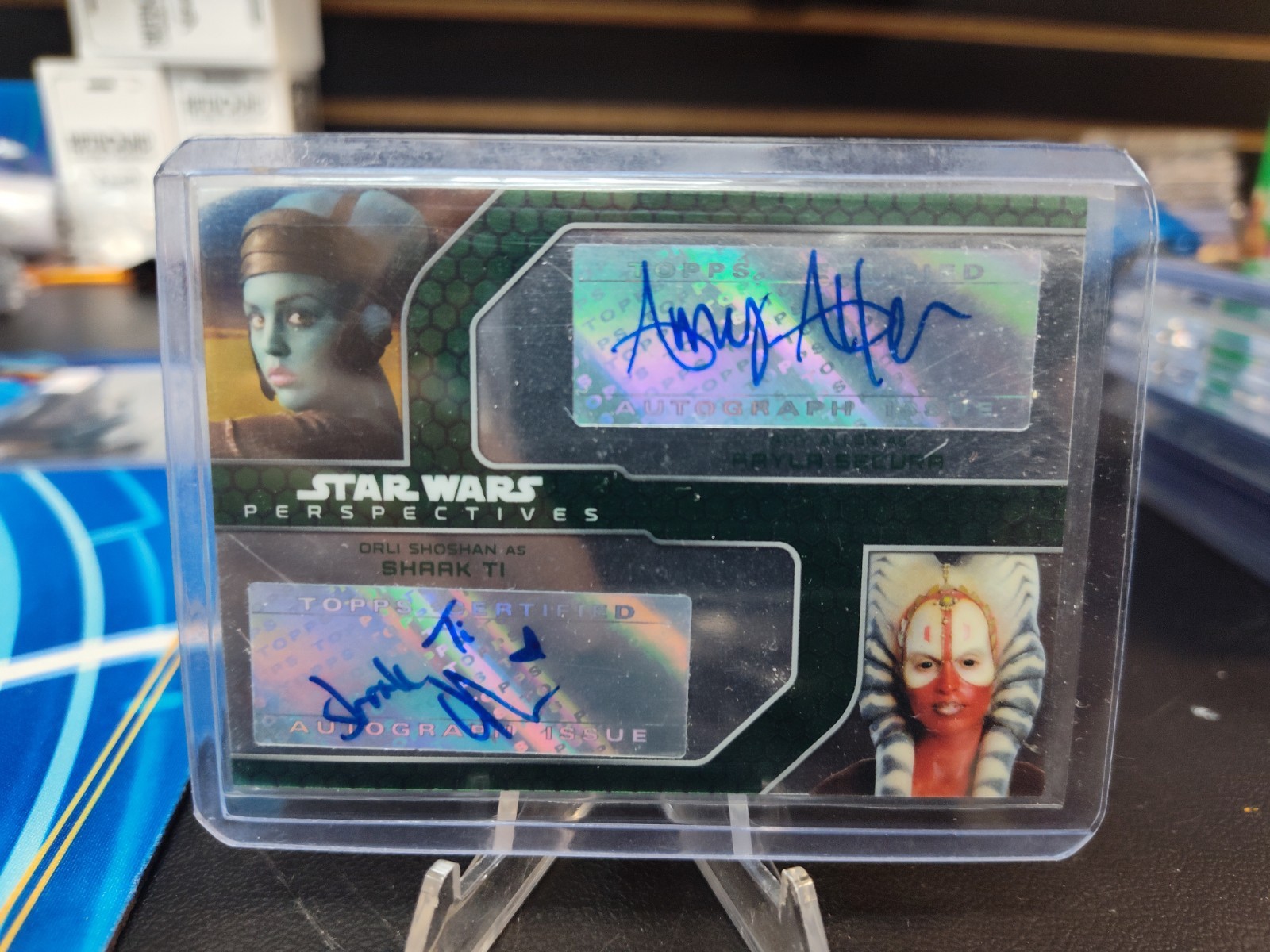 Aayla Secura Shaak Ti 2015 Topps Chrome Star Wars Perspectives Dual Auto /200