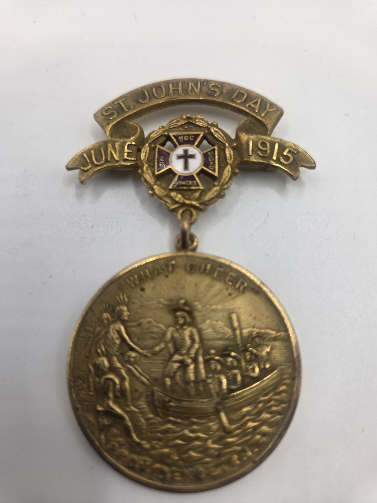 Masonic Knights Templar Medal-St.John\'s Day R.I.