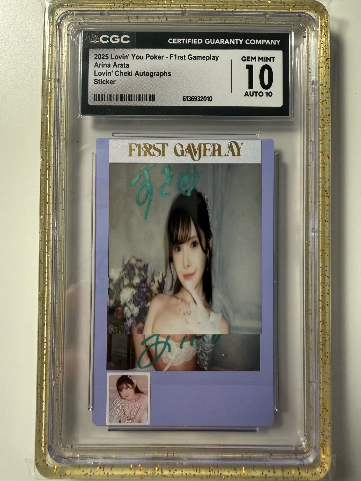 2025 Lovin' You Poker F1rst Gameplay Arina Arata Cheki Autographs CGC 10 AUTO 10