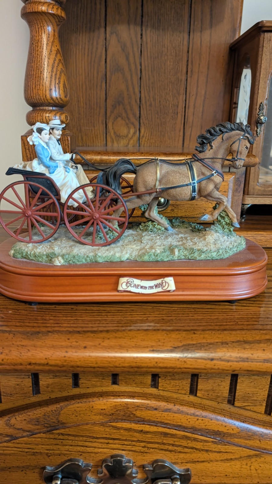 Gone With the Wind Rhett Scarlett Horse Carriage Music Box 1999 San Francisco