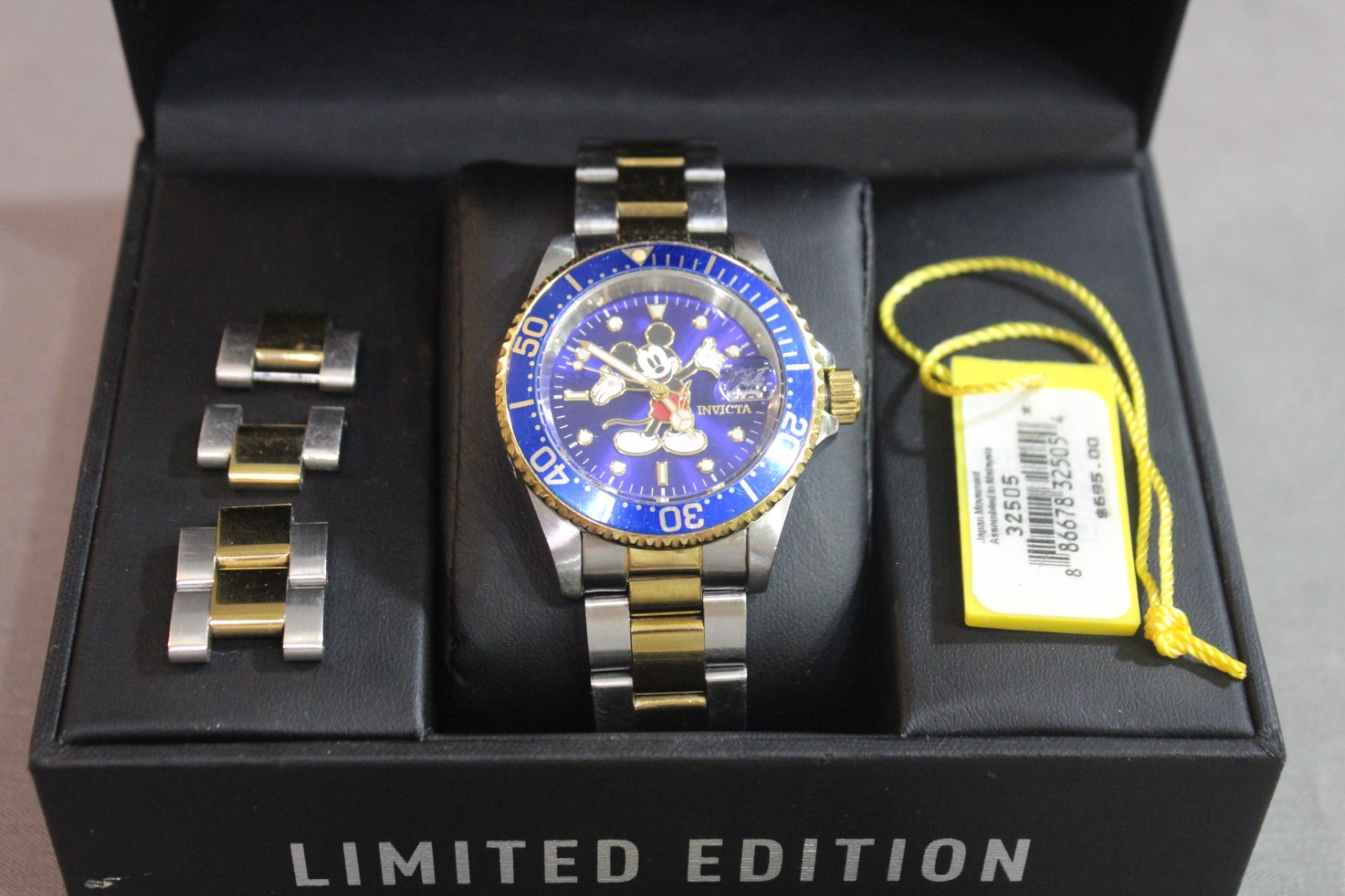 Invicta Disney Limited Edition Mickey Mouse Watch ~ 32505 ~ Unisex ~ Two-Tone