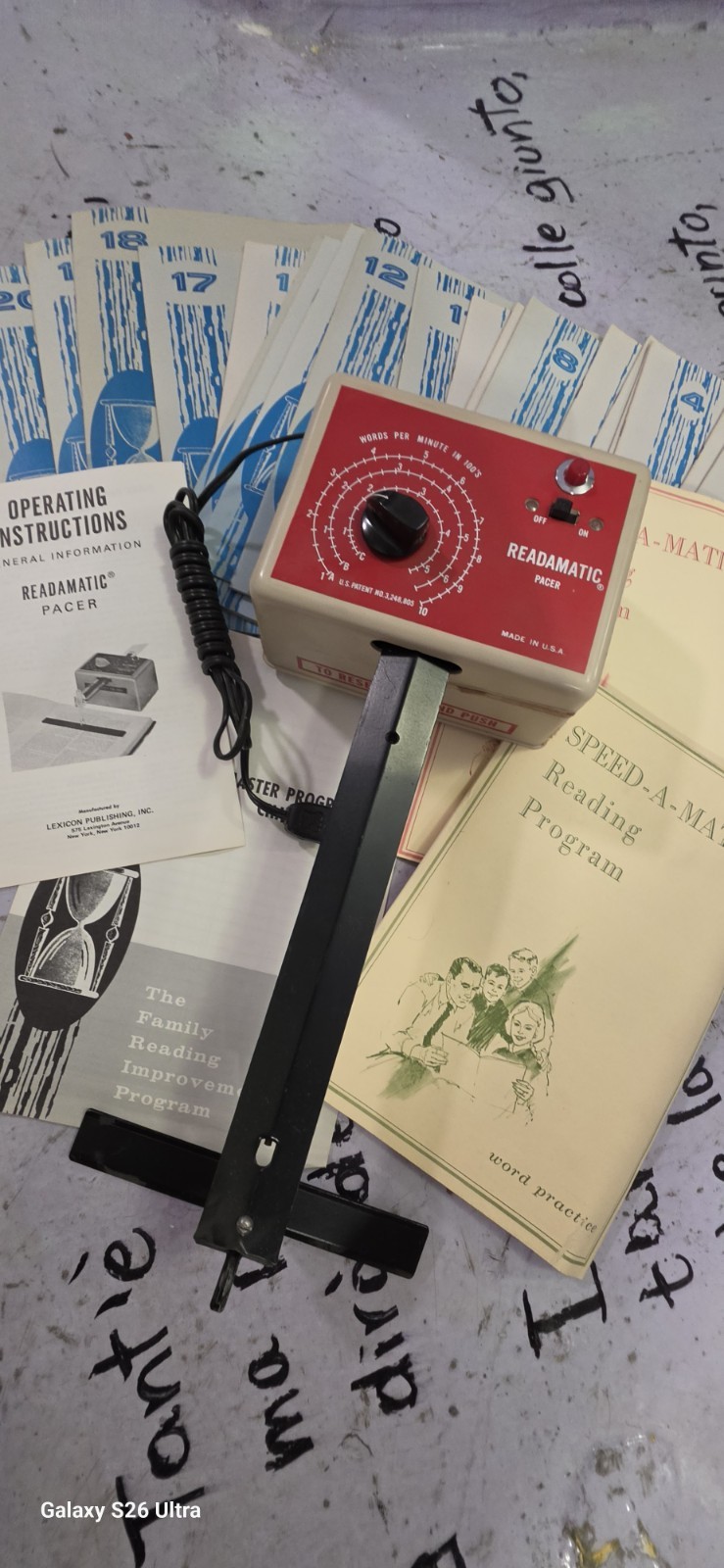 Readamatic Pacer Vintage Reading Program System Set 1967s Made In USA Rare Used