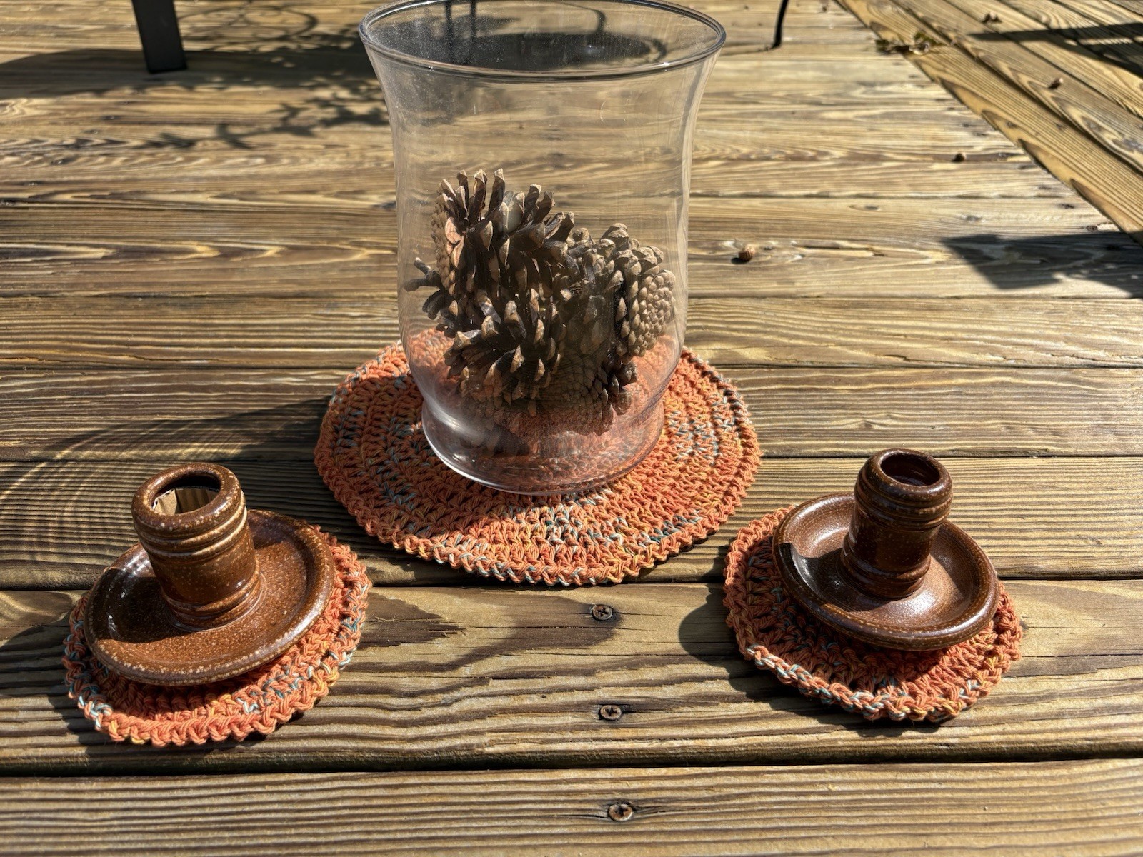Handmade 9 “ Crochet Doilie With Matching Coaster Set Cotton Handmade 9 “ Crochet Doilie With Matching Coaster Set Cotton
