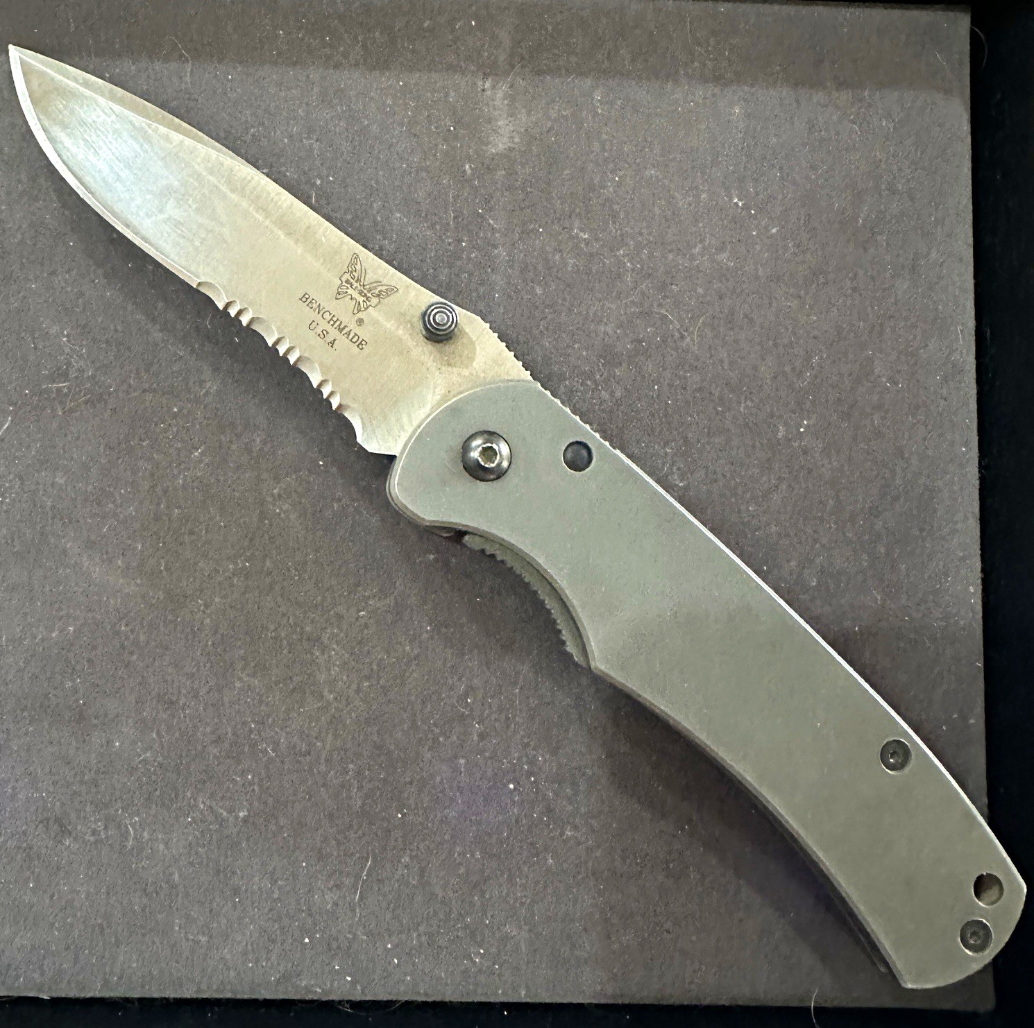 VINTAGE BENCHMADE 750S PINNACLE – TITANIUM MONOLOCK – RARE - DISCONTINUED VINTAGE BENCHMADE 750S PINNACLE – TITANIUM MONOLOCK – RARE - DISCONTINUED