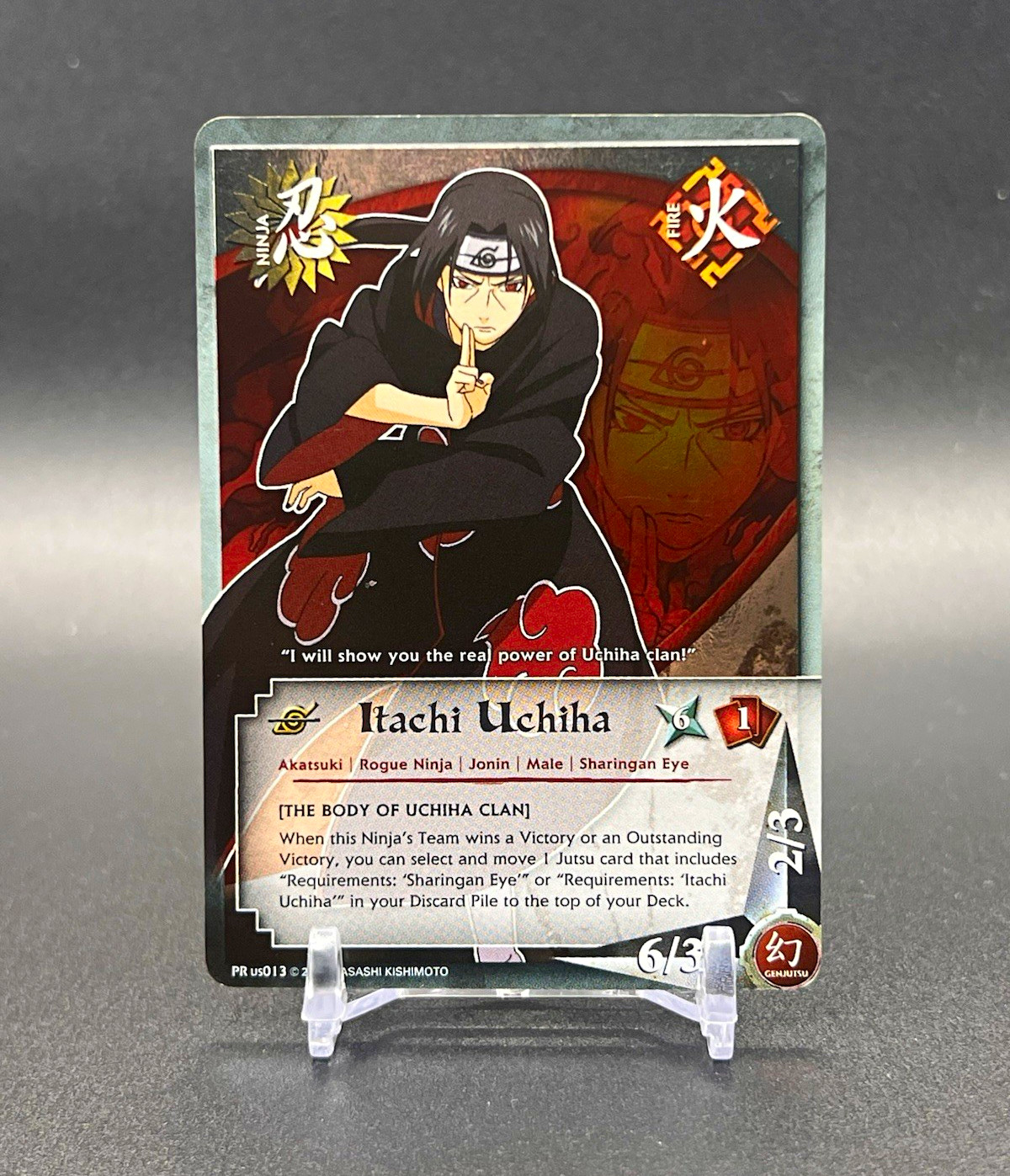 Bandai Naruto Itachi Uchiha PR US01 03 SR Card Eng
