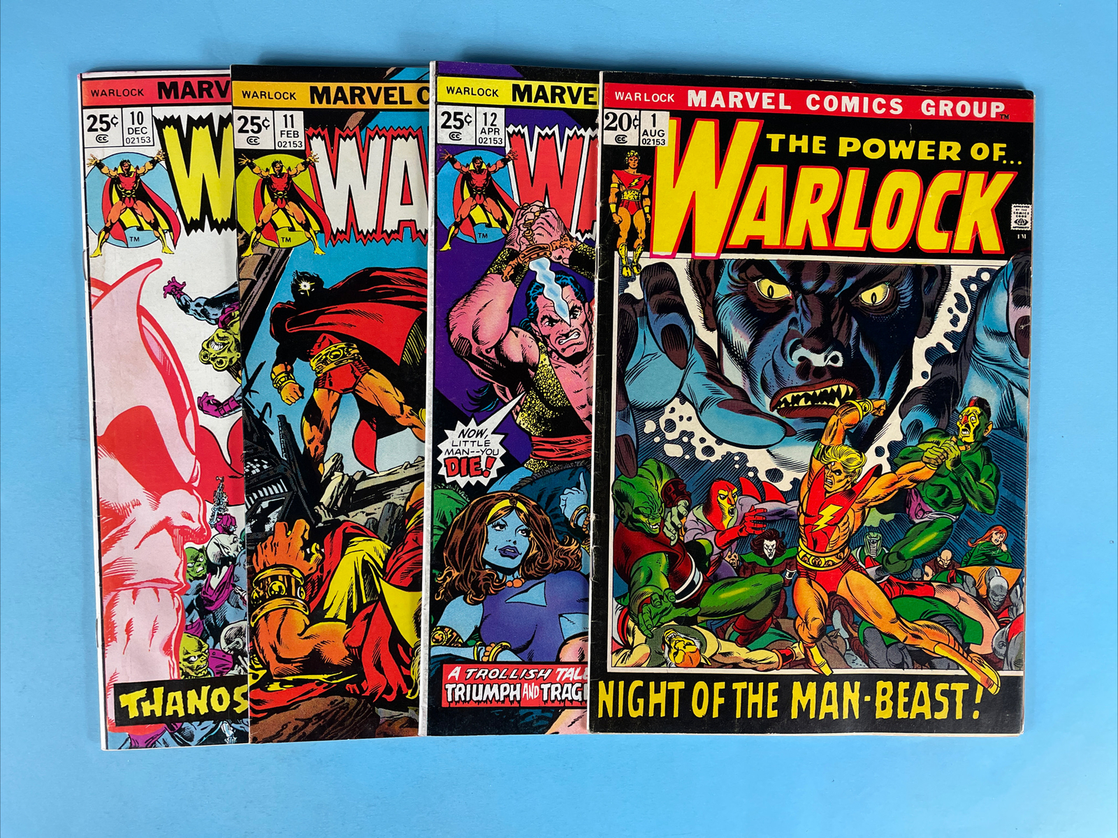 Warlock # 1 , 10 , 11 , & 12   1976