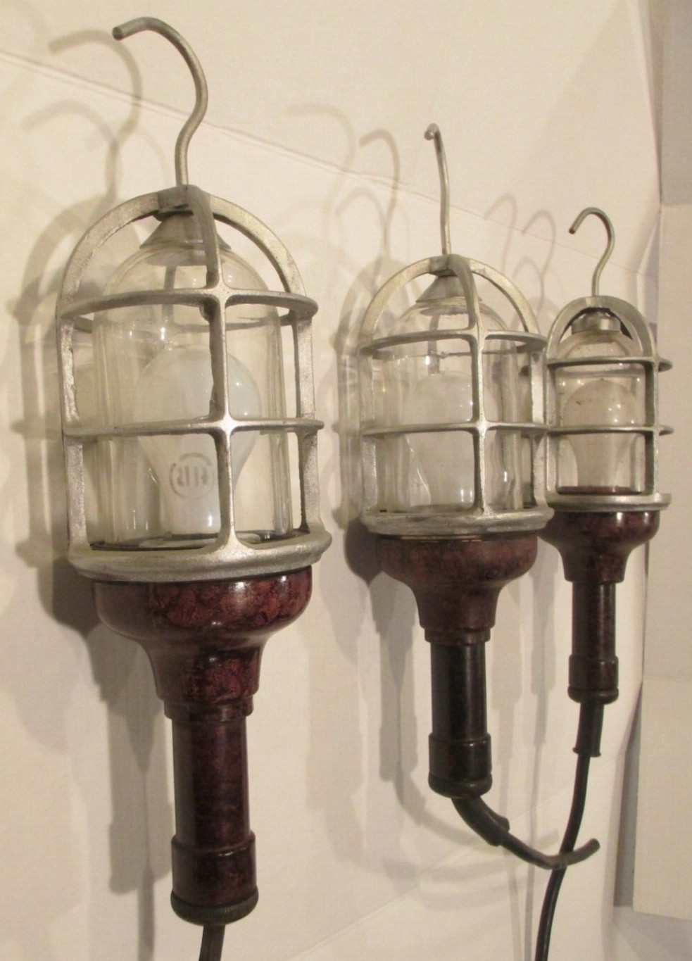 Lot 3 Vintage Nautical Industrial Trouble Light Stewart R Browne Bakelite BSMT Lot 3 Vintage Nautical Industrial Trouble Light Stewart R Browne Bakelite BSMT