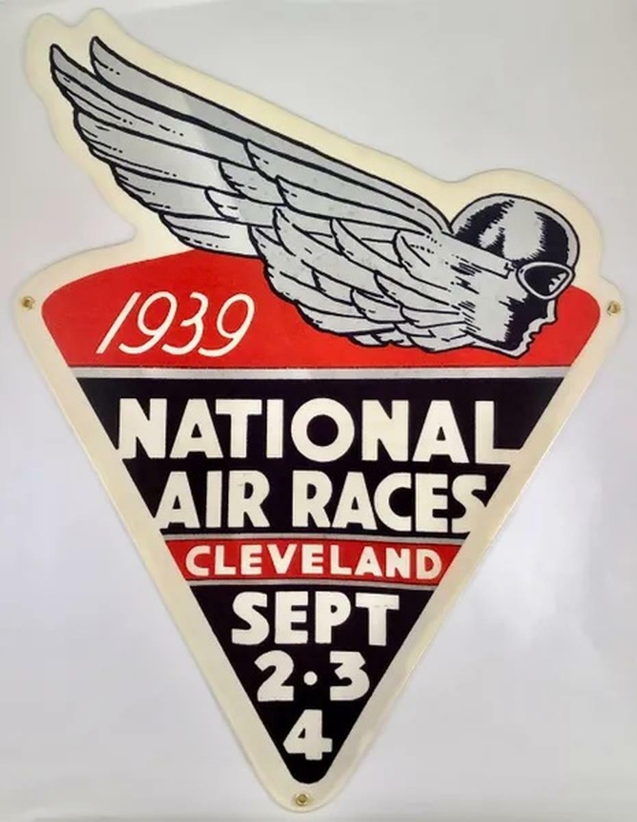 Reproduction 1939 National Air Races Metal Sign, Vintage Aviation OUR-0104