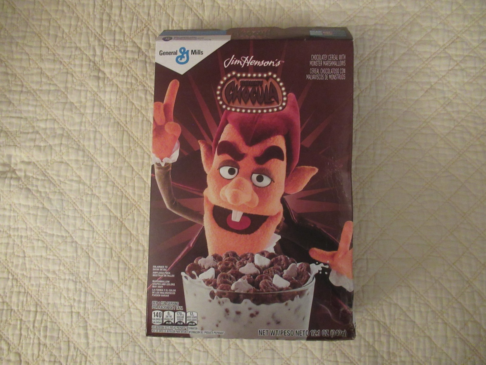 General Mills Count Chocula Jim Henson Collectible Cereal Box (Empty) 