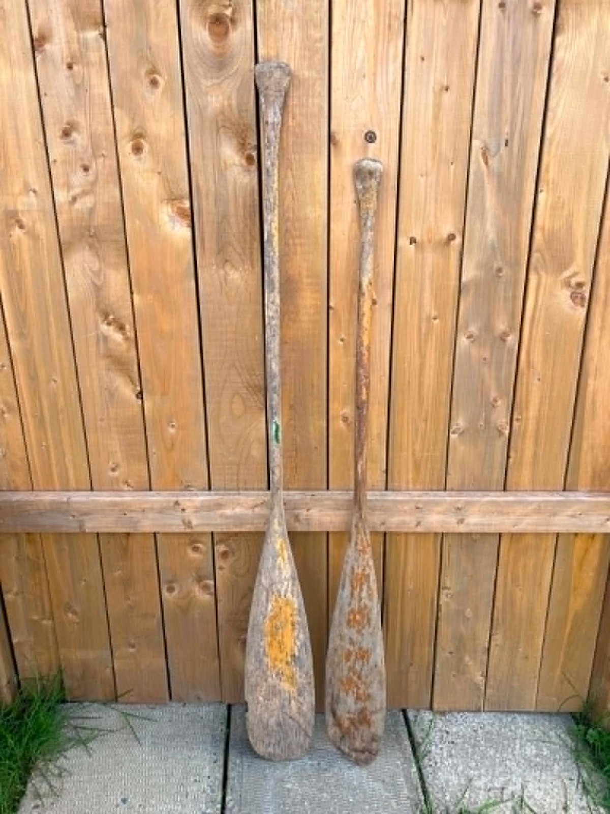 OLD VINTAGE Set 2 Odd Different Oars 53