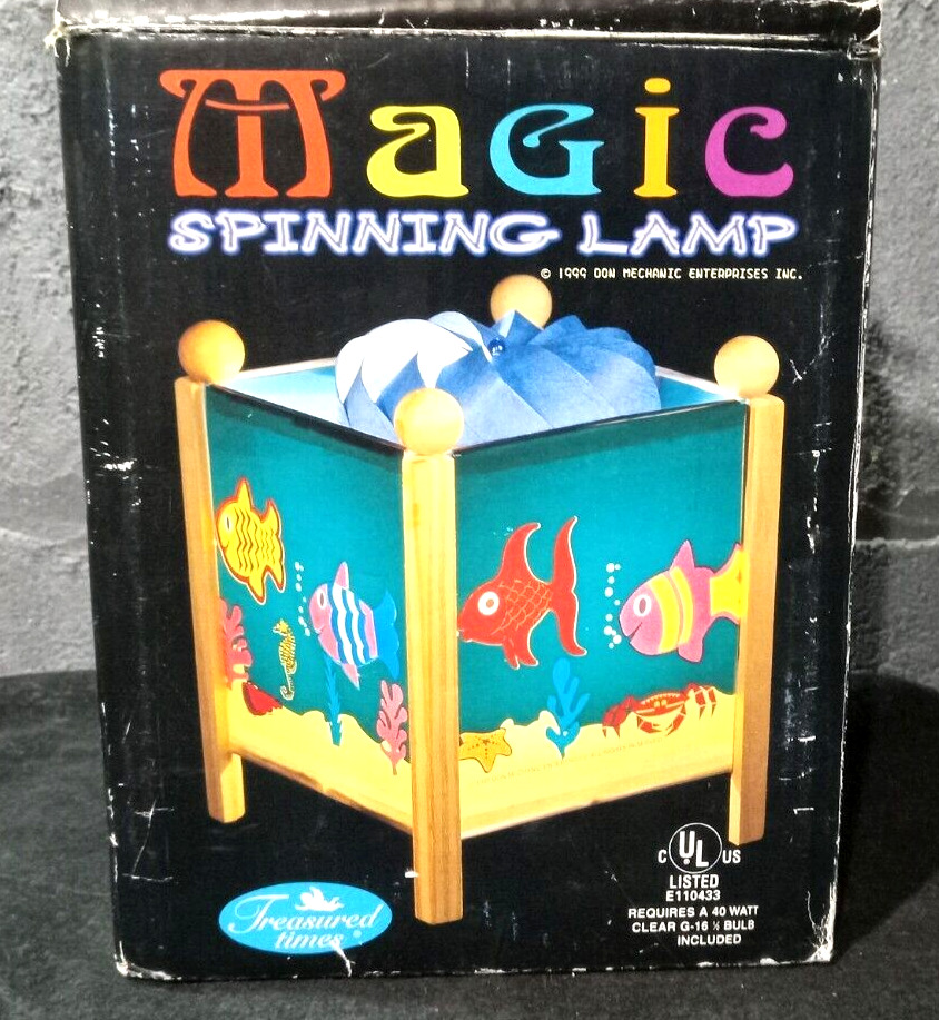 Vintage Tropical Fish World  Magic Spinning Lamp Box - 1999