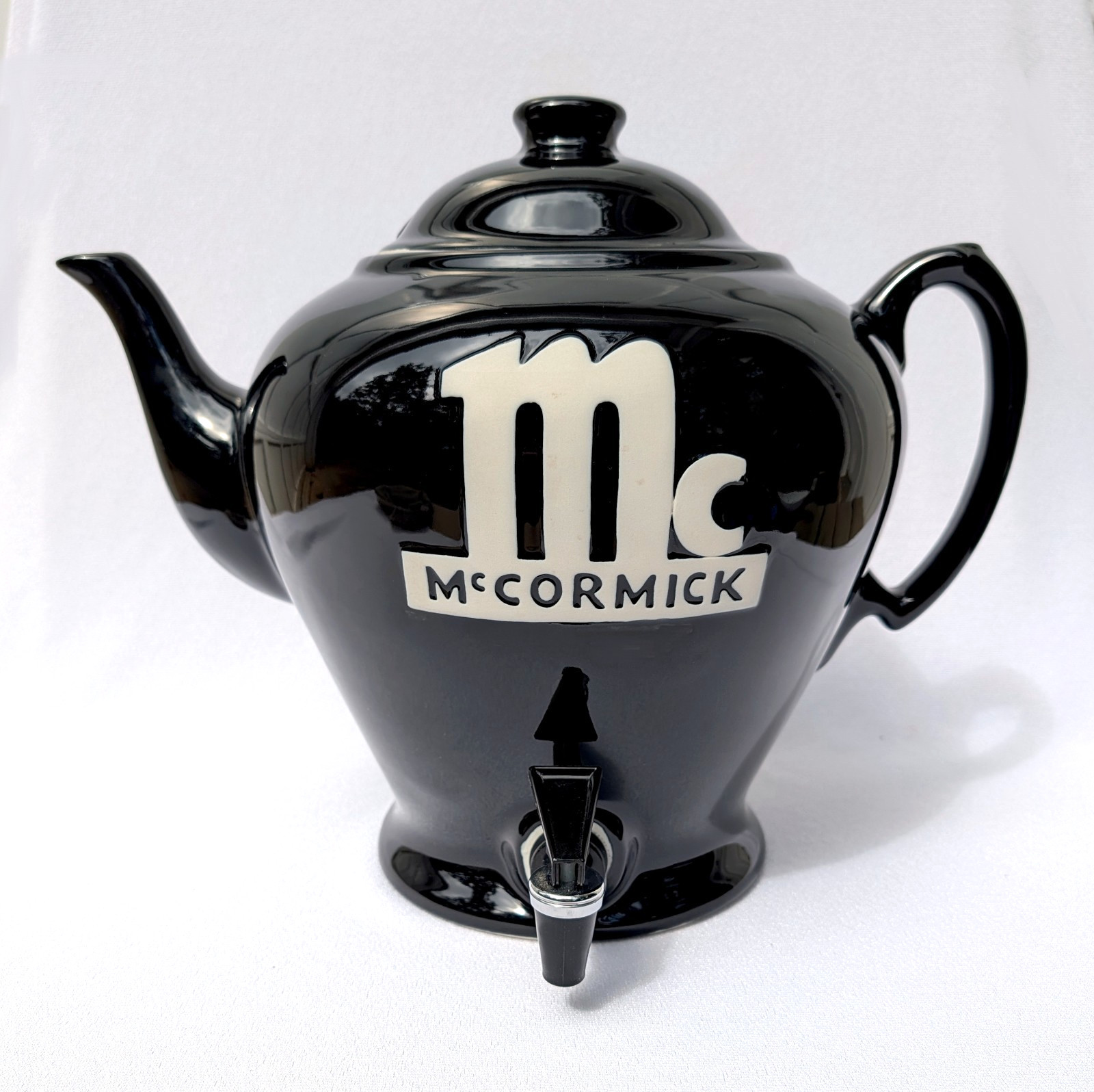 McCormick Tea ~ Large 2-Gallon Dispenser  ~ Teapot Shaped Advertising Display