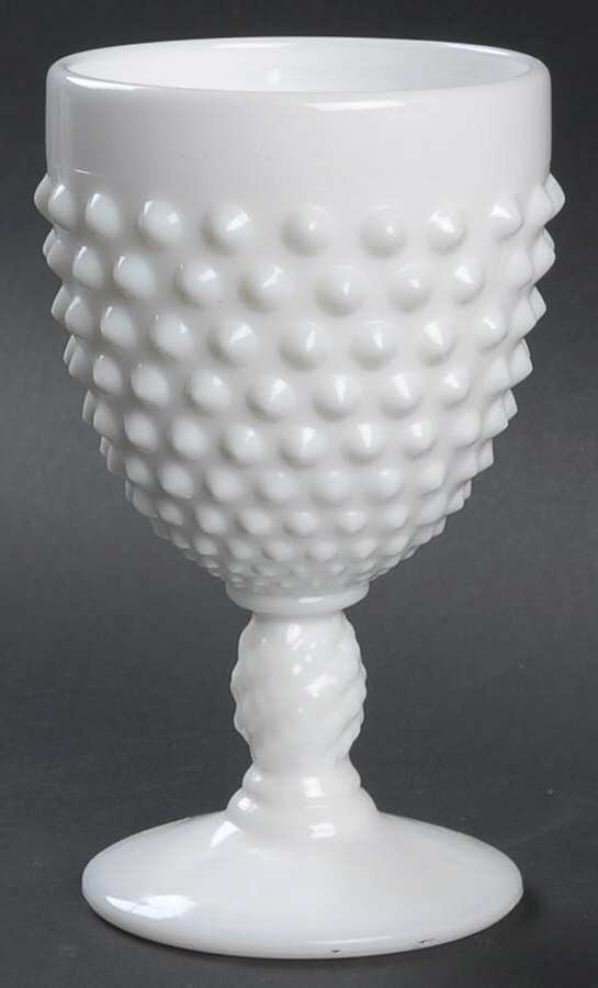 Fenton Hobnail Milk Glass Water Goblet 124831