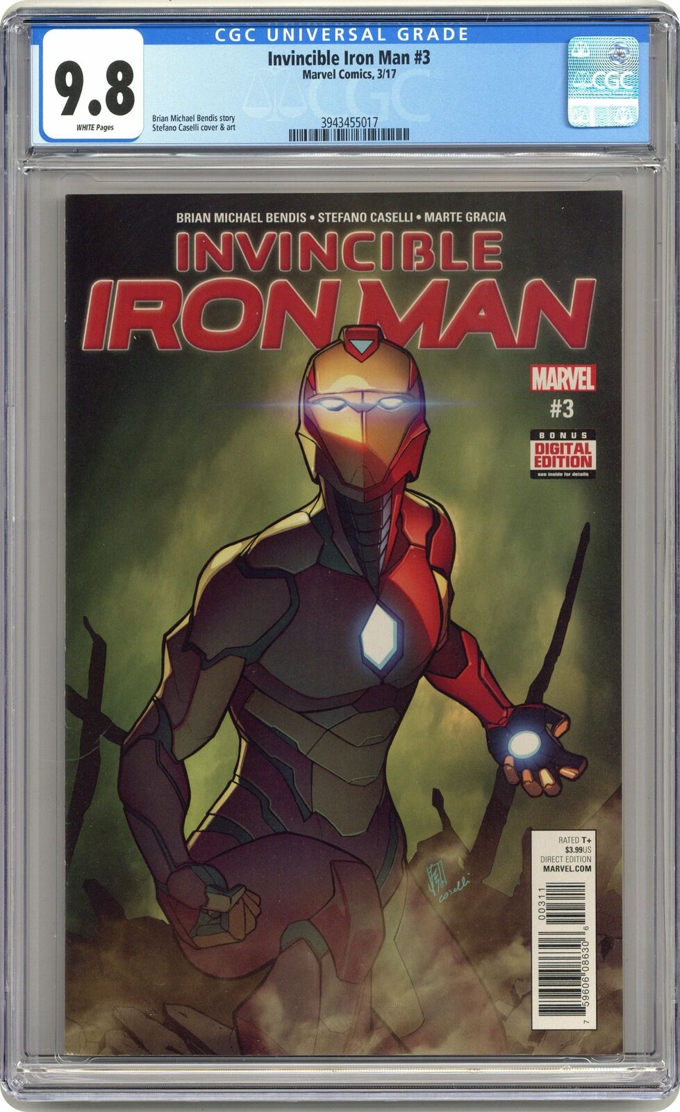 Invincible Iron Man #3A Caselli CGC 9.8 2017 3943455017