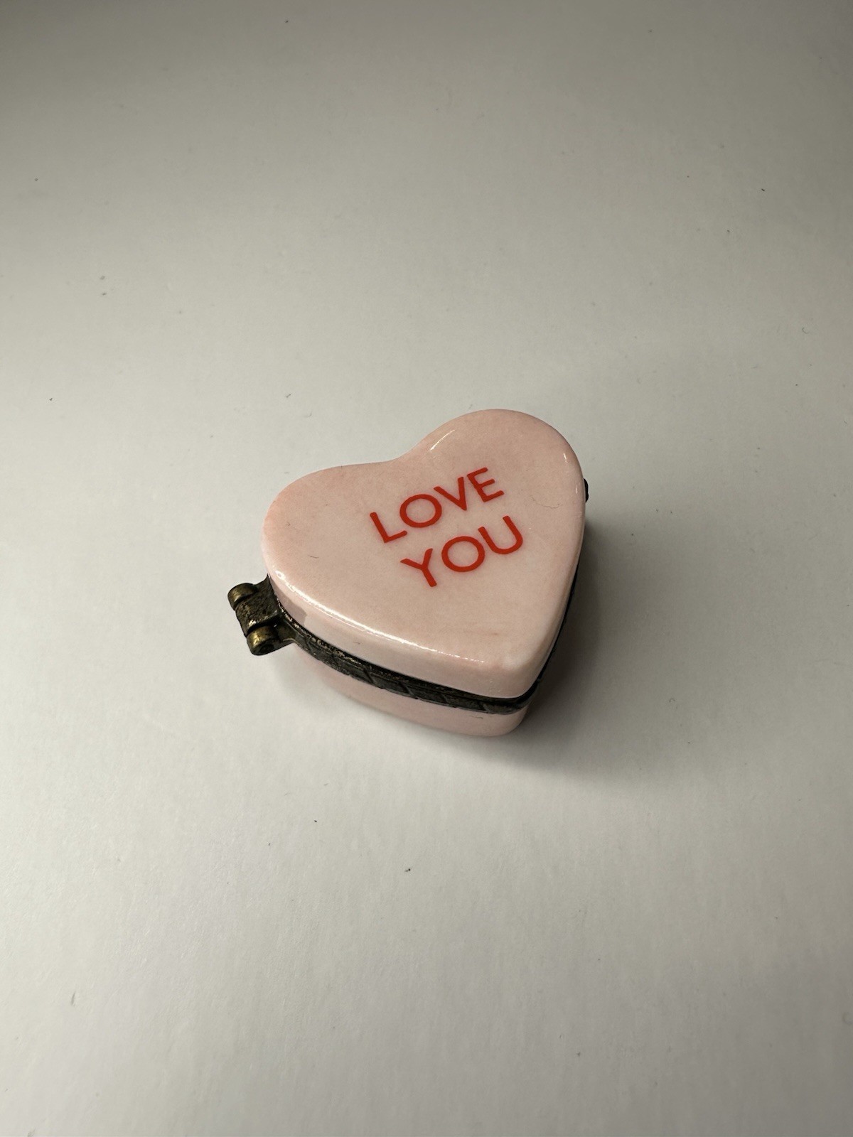 VTG PHB Midwest Valentine\'s LOVE YOU Pink Candy Conversation Heart Trinket Box VTG PHB Midwest Valentine\'s LOVE YOU Pink Candy Conversation Heart Trinket Box