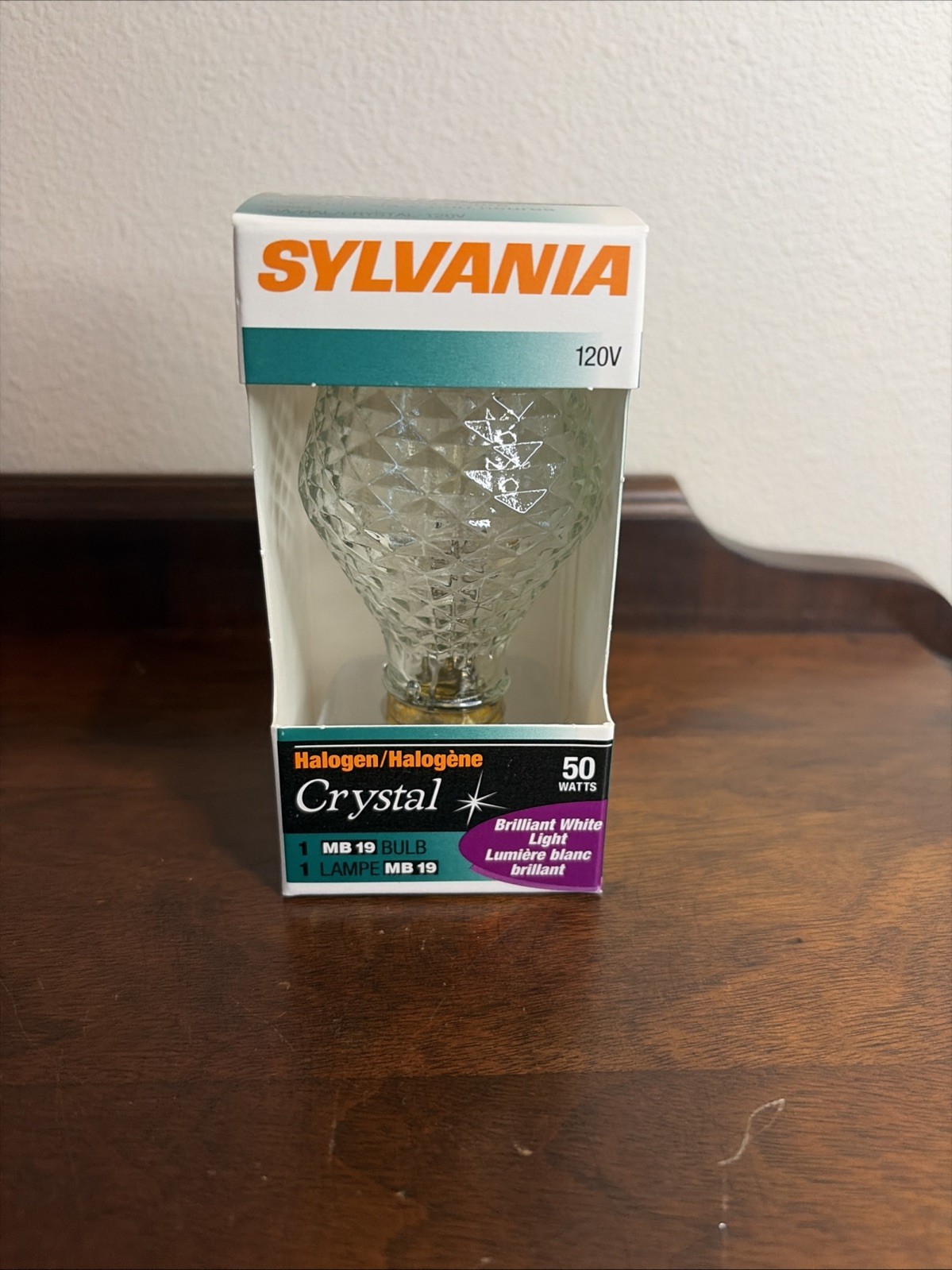 3 Vtg Sylvania Halogen Crystal Indoor Outdoor 50 Watt Light Bulbs 120V 2250Hrs
