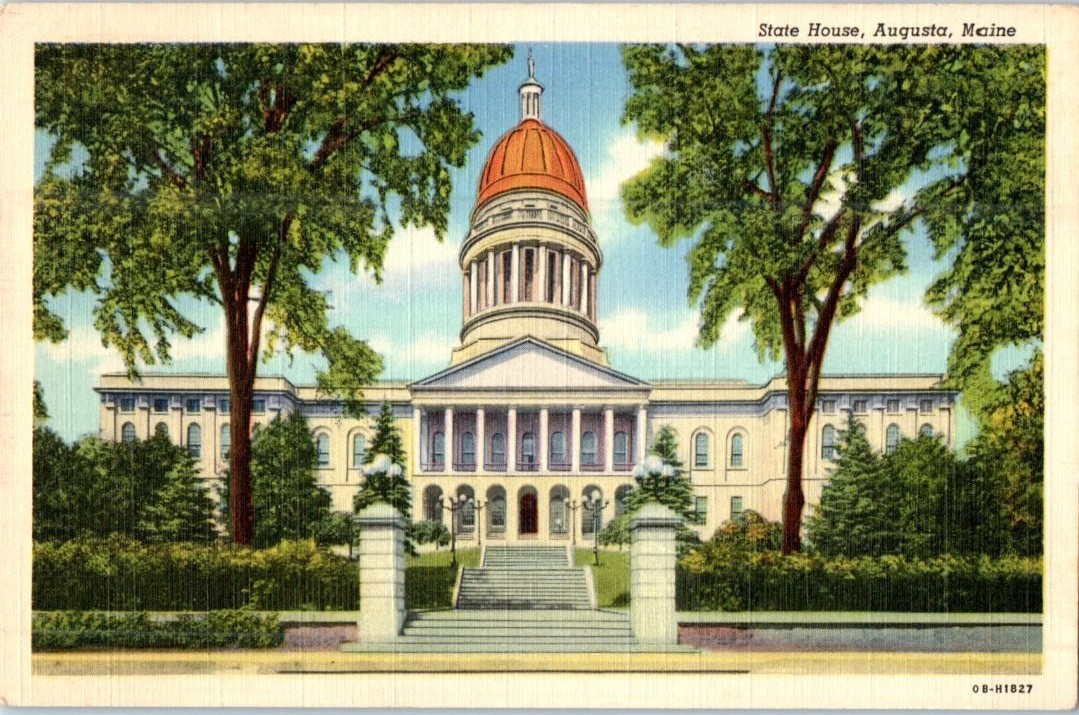 Vintage Postcard 1940 Maine State House (Capitol Augusta, Maine (ME)