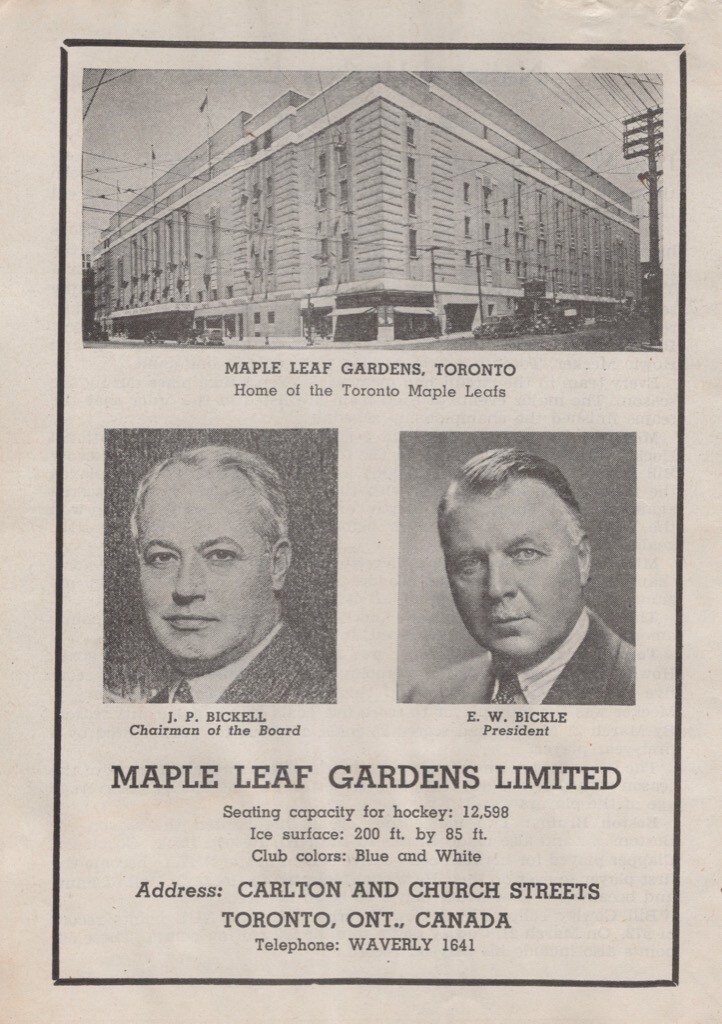 1948 Toronto Maple Leafs Team Profile Leaf Gardens NHL 1940s Article Photo
