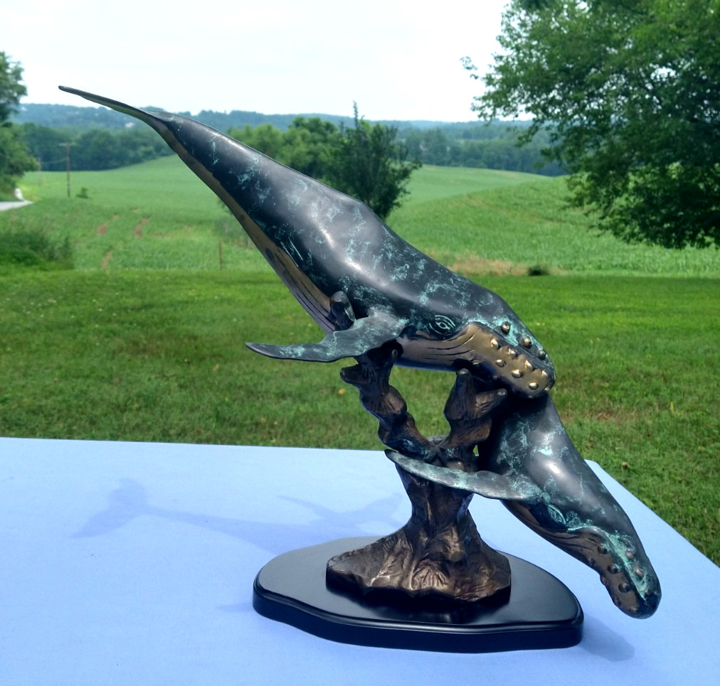SPI Large Vintage Bronze Whale Sculpture 14 SPI Large Vintage Bronze Whale Sculpture 14