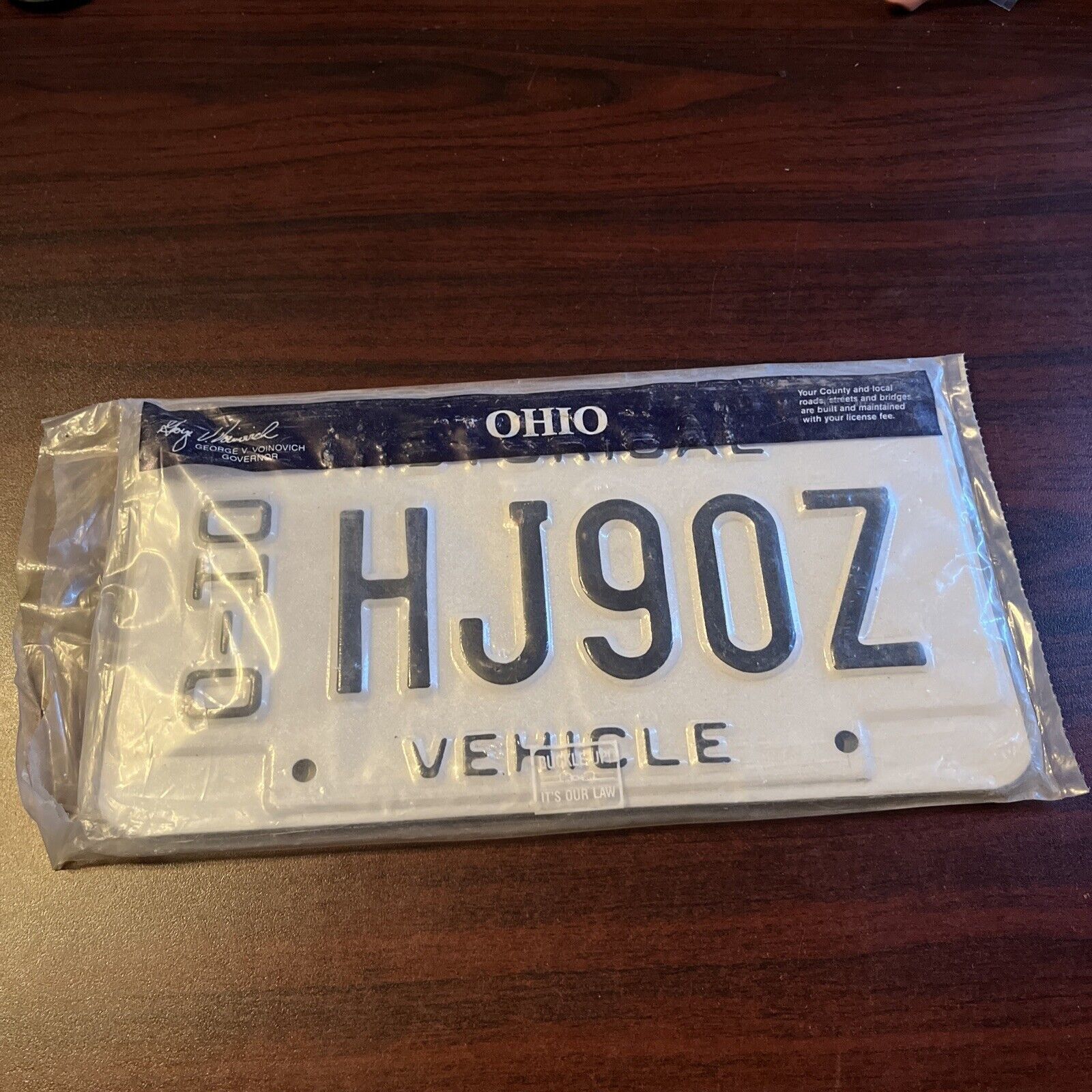 1990s Ohio Historical Vehicle Plate Pair HJ90Z
