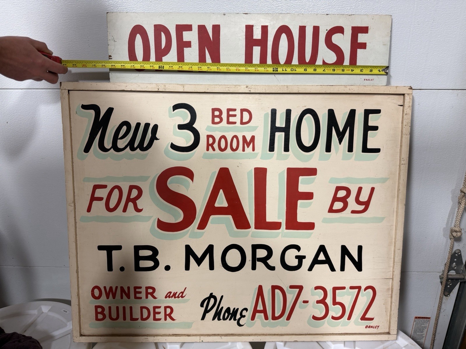 Vintage Real Estate Wooden Sign HEAVY