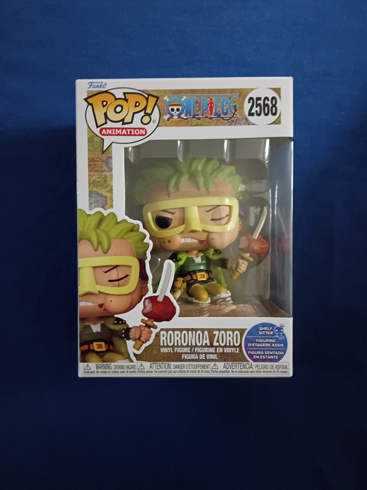 Funko Pop Anime One Piece RORONOA ZORO Shelf Sitter Brand New #2568 Funko Pop Anime One Piece RORONOA ZORO Shelf Sitter Brand New #2568