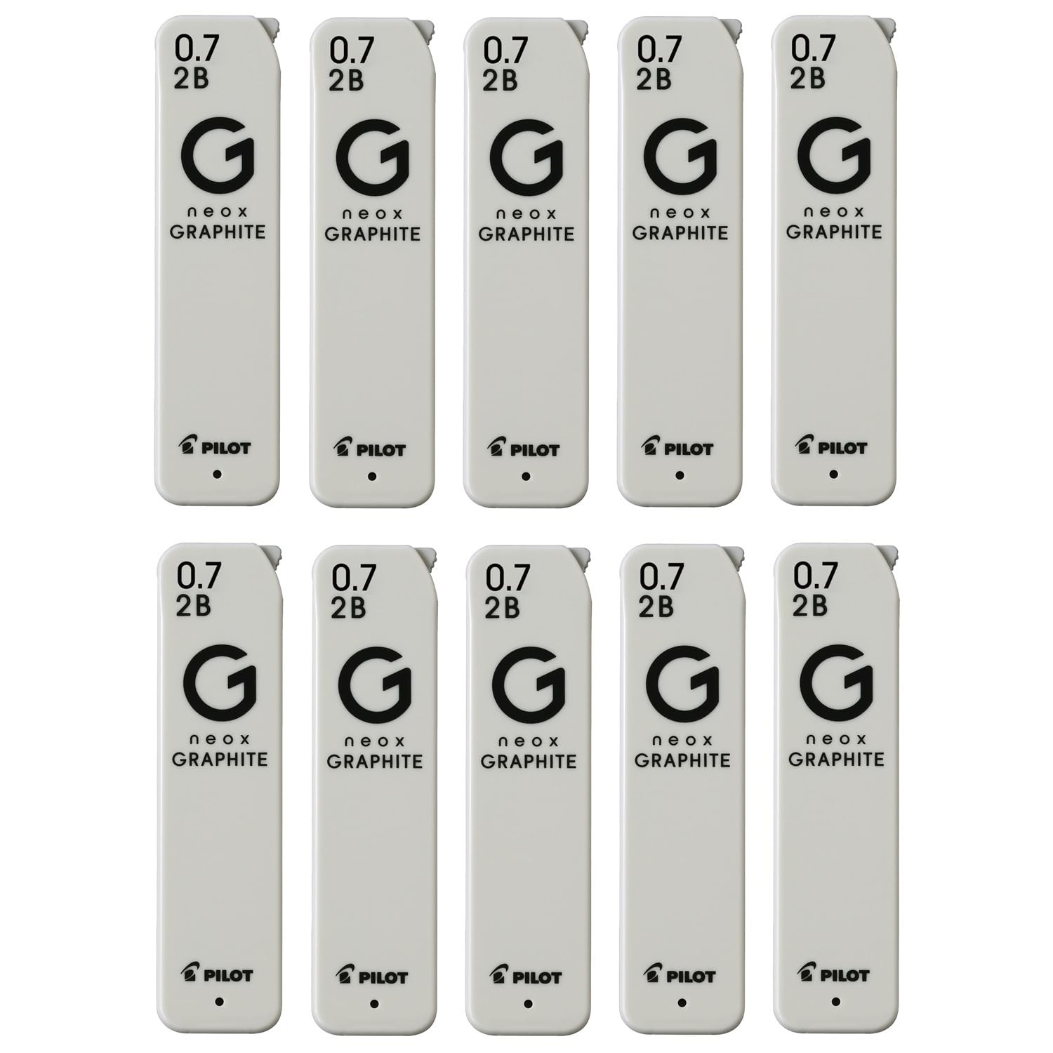PILOT Sharpie Refills, Neox Graphite, 0.7mm, 2B, 10-Pack, 10HRFG072B